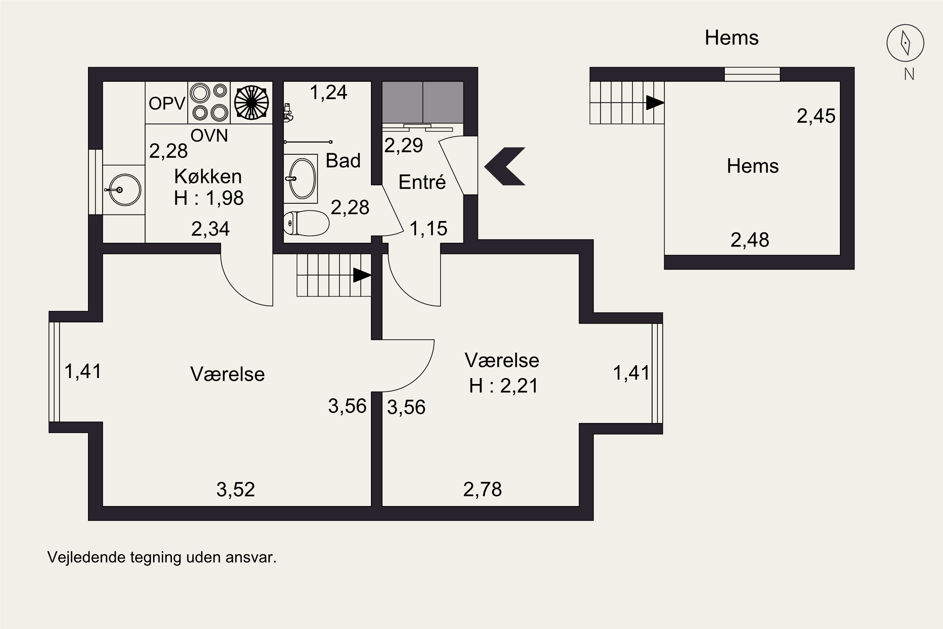 Plantegninger billede af Tordenskjoldsgade 6, 3., Trøjborg, 8200 Aarhus N