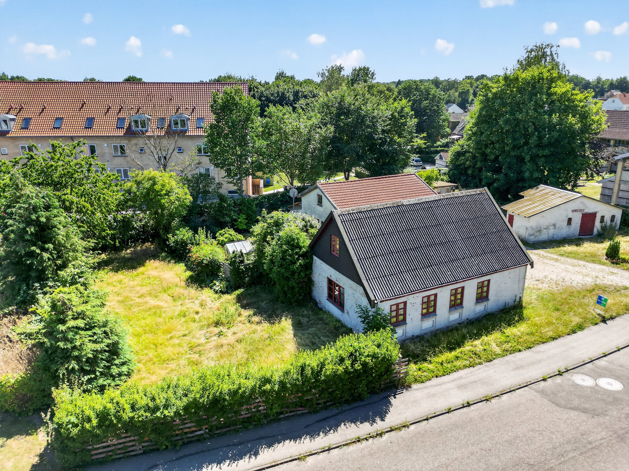 Fremhævet luftfoto billede i fuldskærmstilstand. Billede af Banevej 20, 4370 Store Merløse