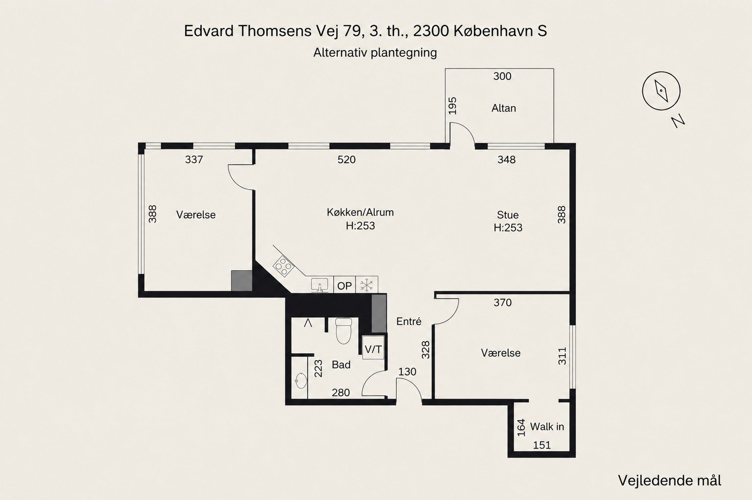 Plantegninger billede af Edvard Thomsens Vej 79, 3. th., 2300 København S