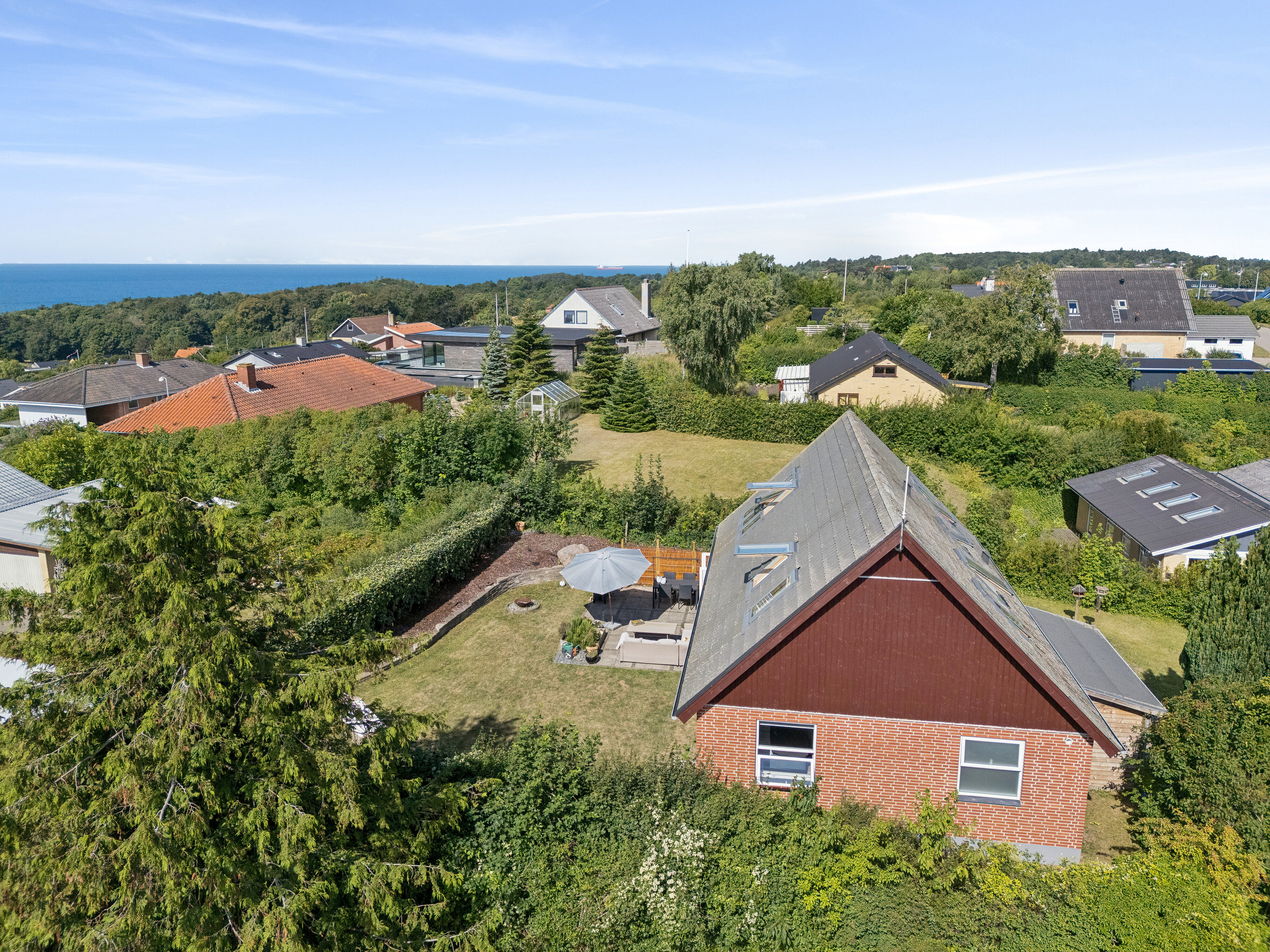 Fremhævet luftfoto billede i fuldskærmstilstand. Billede af Syrenbakken 14, 4400 Kalundborg