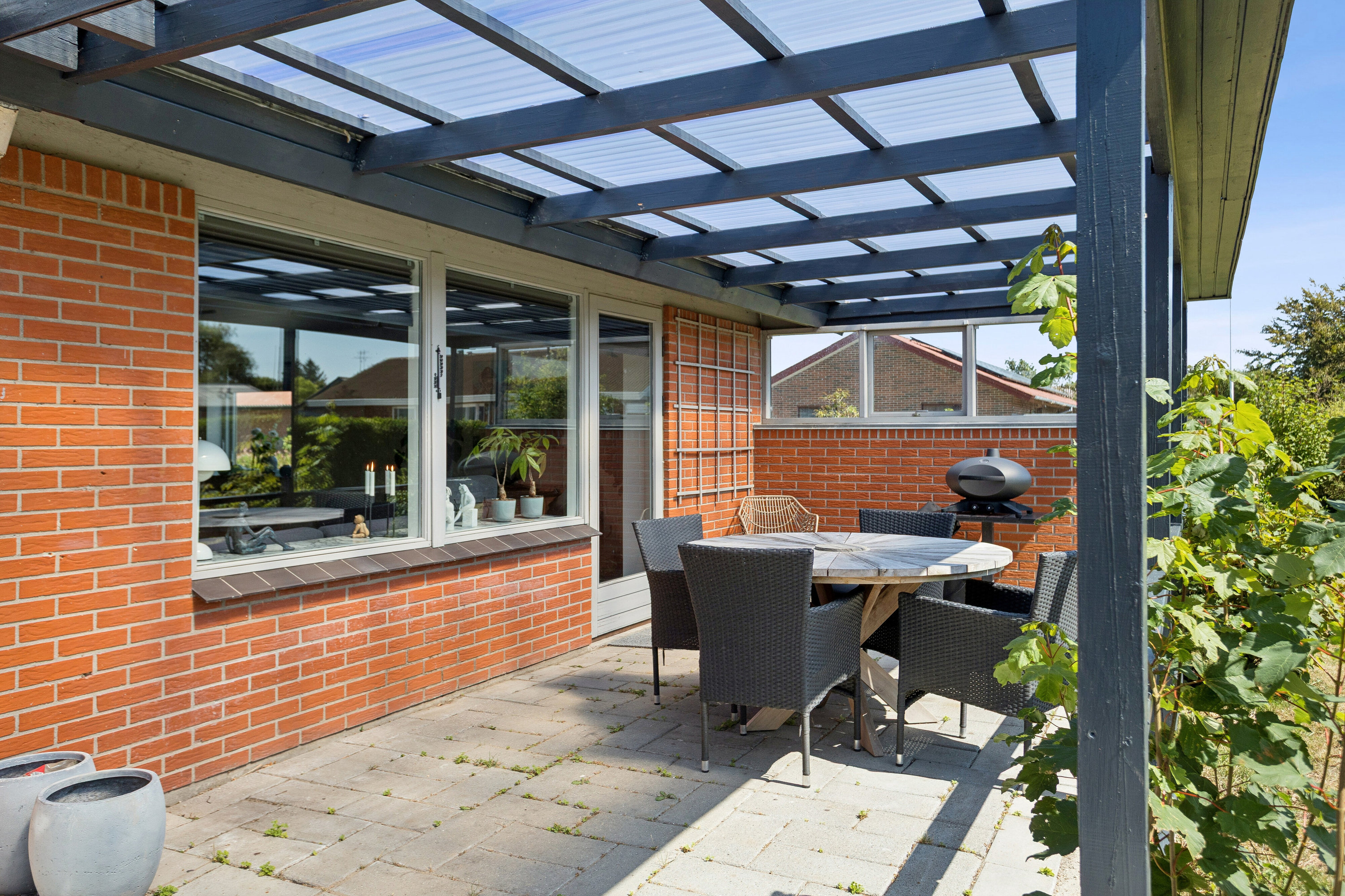Fremhævet overdækket terrasse billede i fuldskærmstilstand. Billede af Odinsvej 10, Koldby, 7752 Snedsted