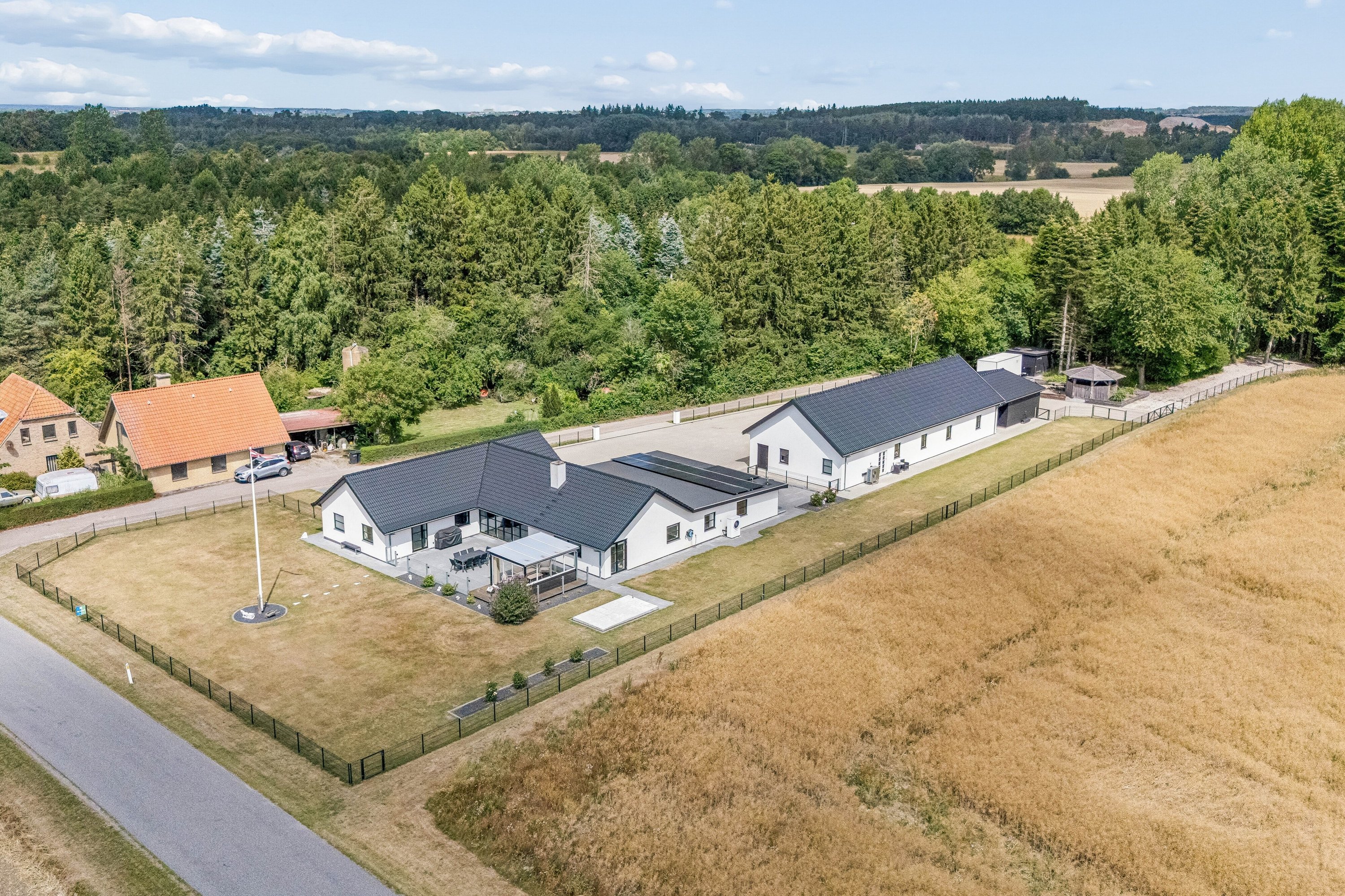 Fremhævet luftfoto billede i fuldskærmstilstand. Billede af Præstelod Huse 2, V Egesborg, 4700 Næstved