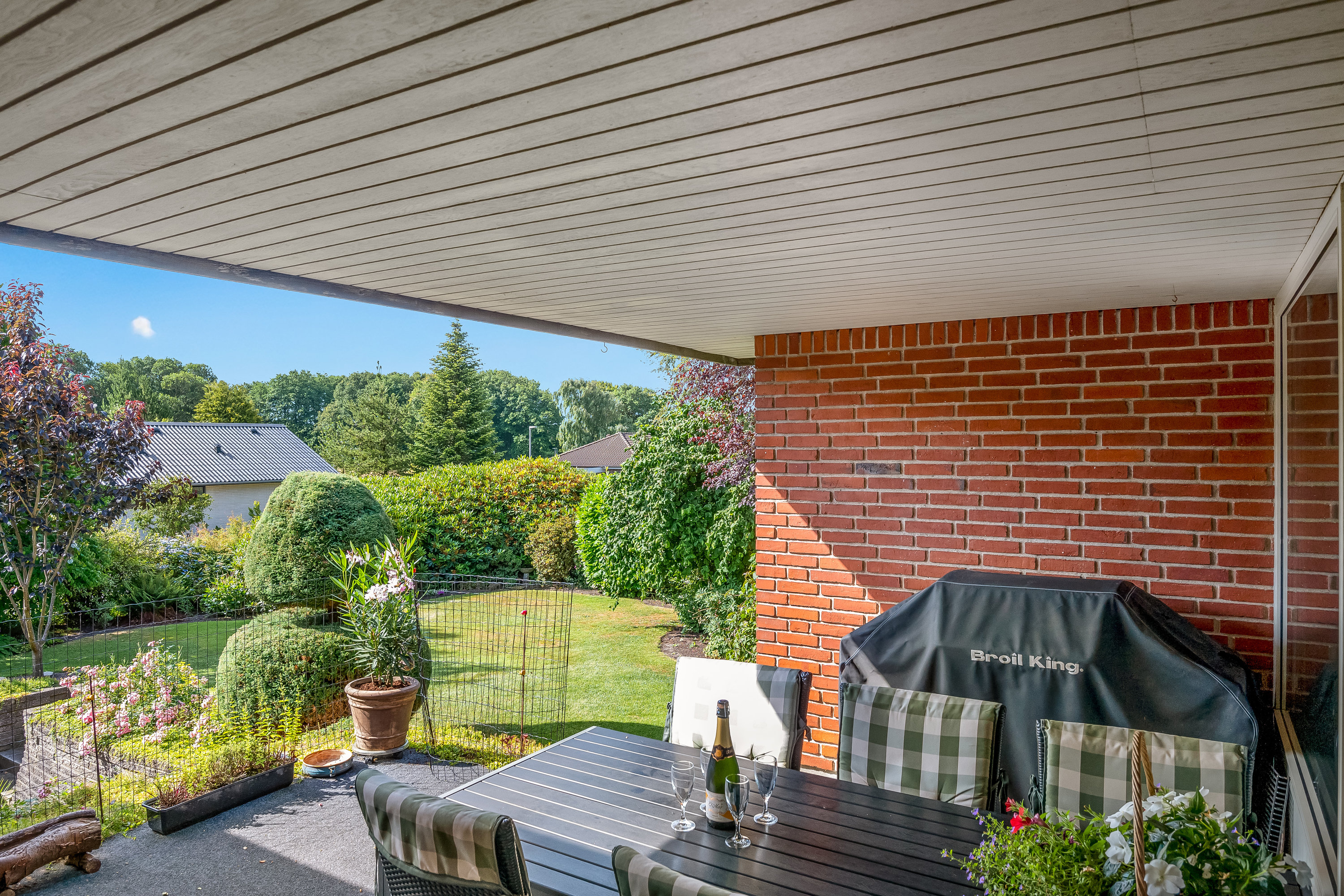 Fremhævet overdækket terrasse billede i fuldskærmstilstand. Billede af Grønningen 29, 6870 Ølgod