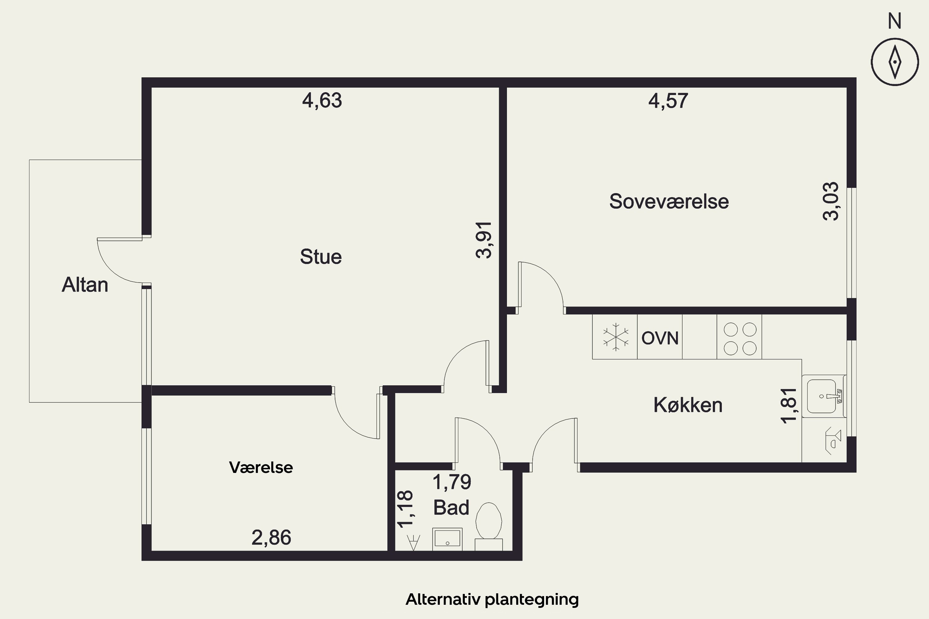 Plantegninger billede af Marselis Boulevard 67, 1. th., 8000 Aarhus C