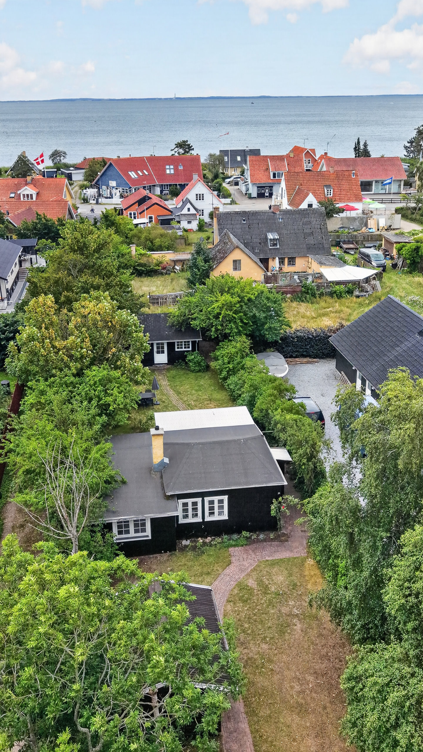 Fremhævet luftfoto billede i fuldskærmstilstand. Billede af Nørrevangsvej 34, 4581 Rørvig