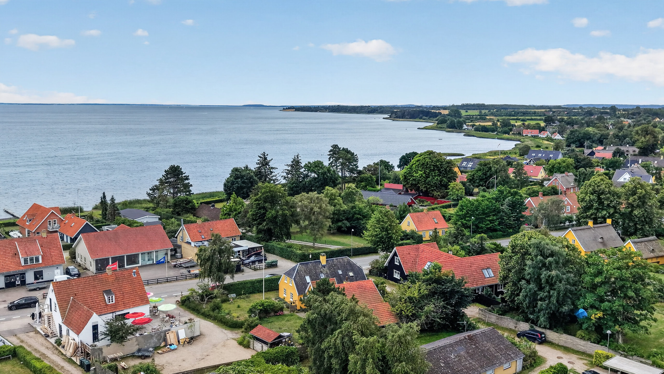 Fremhævet luftfoto billede i fuldskærmstilstand. Billede af Nørrevangsvej 34, 4581 Rørvig