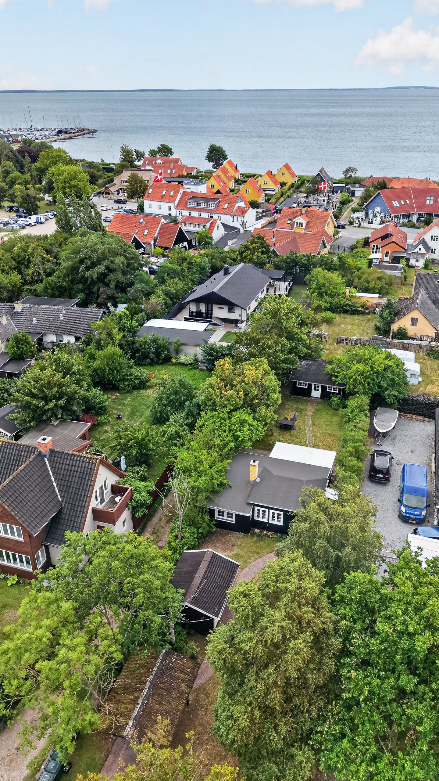 Fremhævet luftfoto billede i fuldskærmstilstand. Billede af Nørrevangsvej 34, 4581 Rørvig