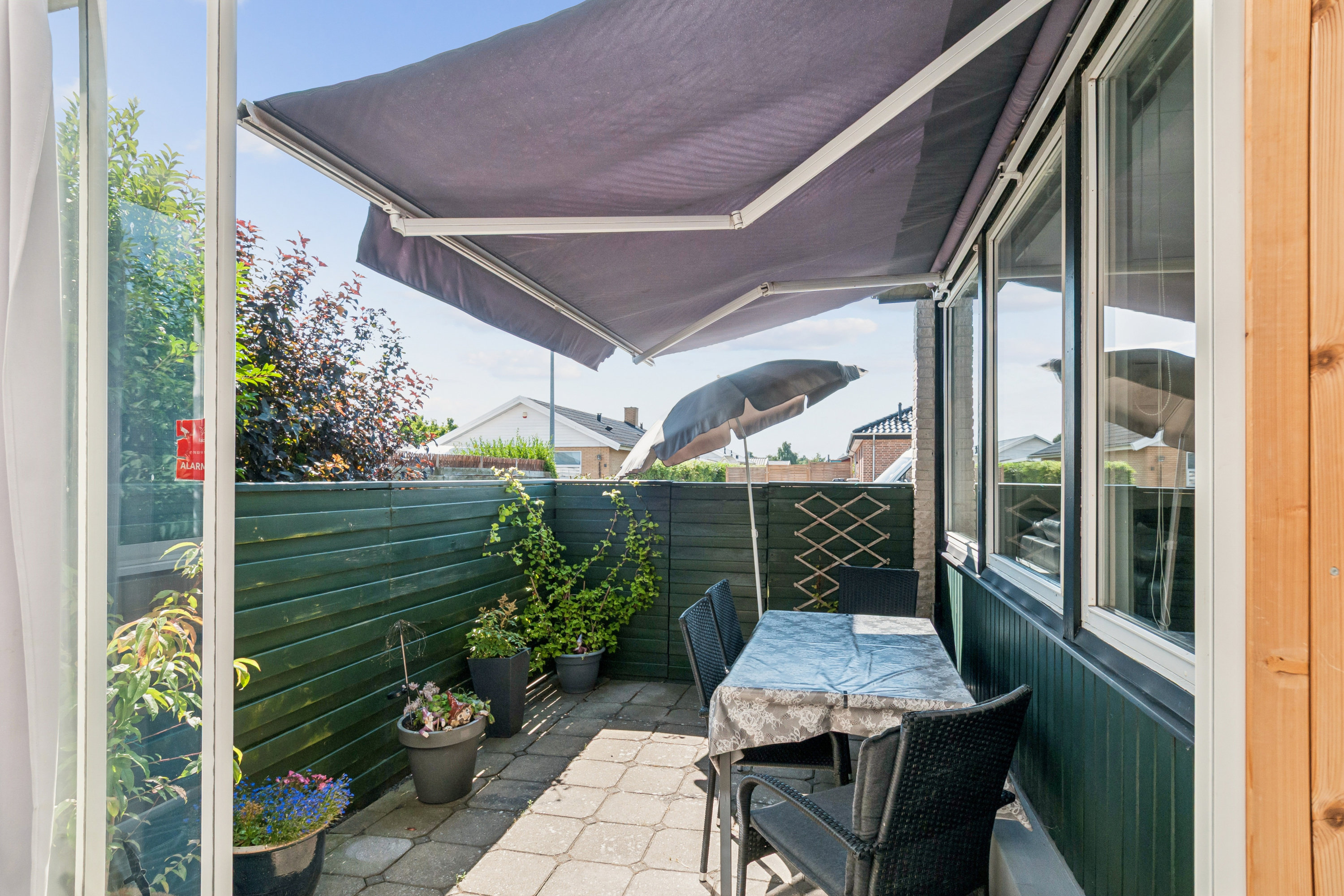 Fremhævet terrasse billede i fuldskærmstilstand. Billede af Mortel Alle 7, 2791 Dragør