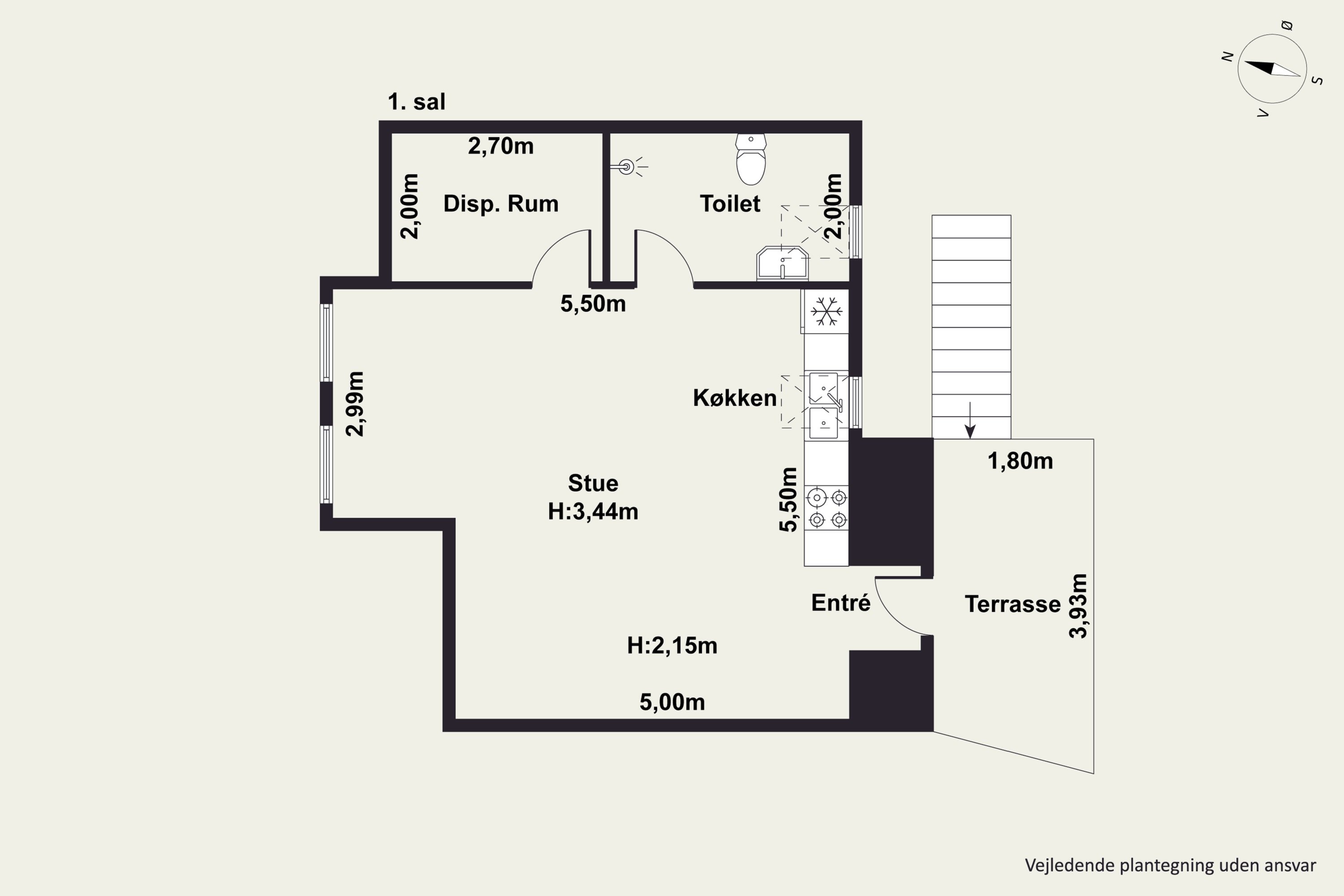 Plantegninger billede af Vestergade 5, 4660 Store Heddinge