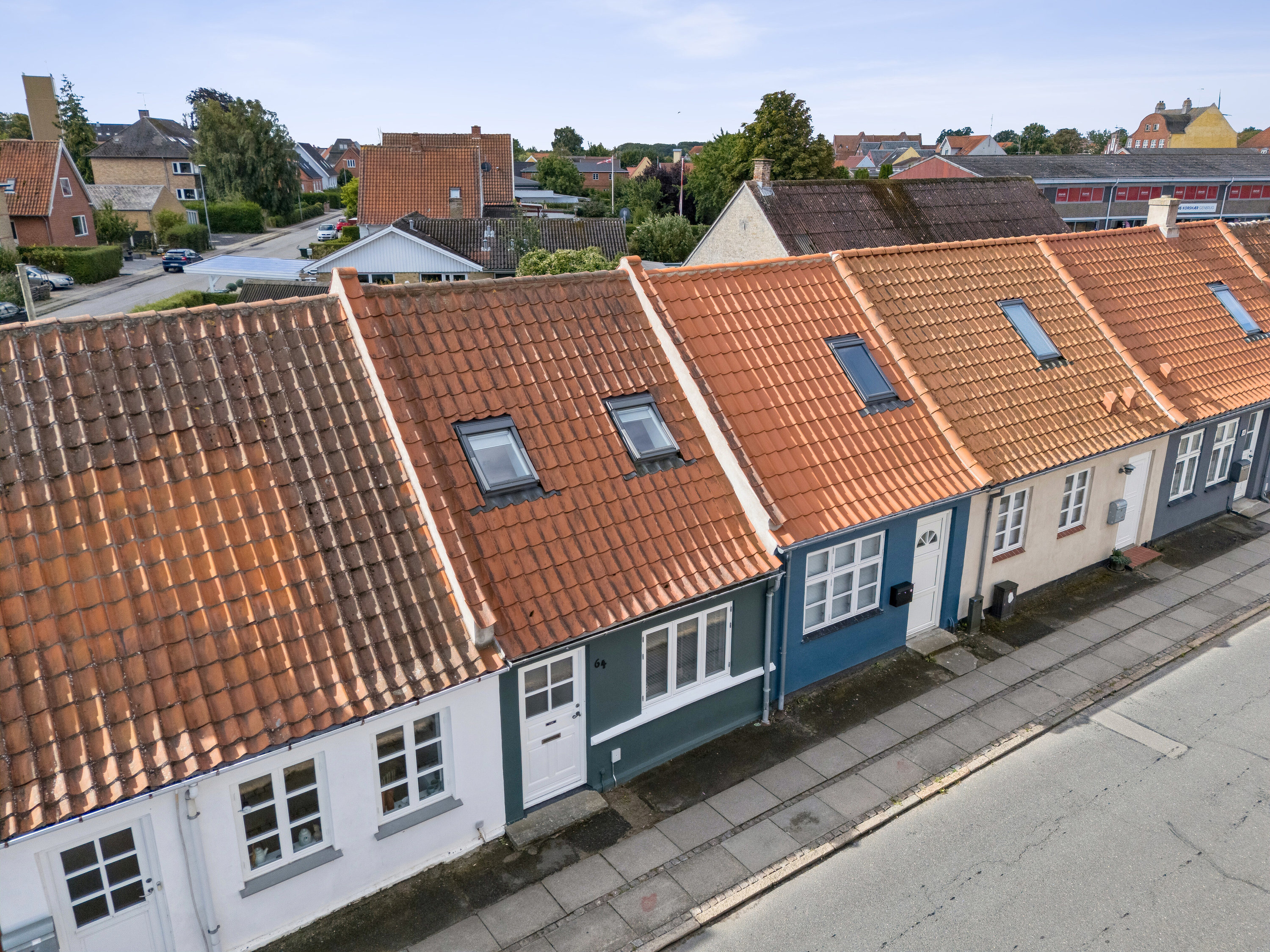 Fremhævet luftfoto billede i fuldskærmstilstand. Billede af Nørrebro 64, 5900 Rudkøbing