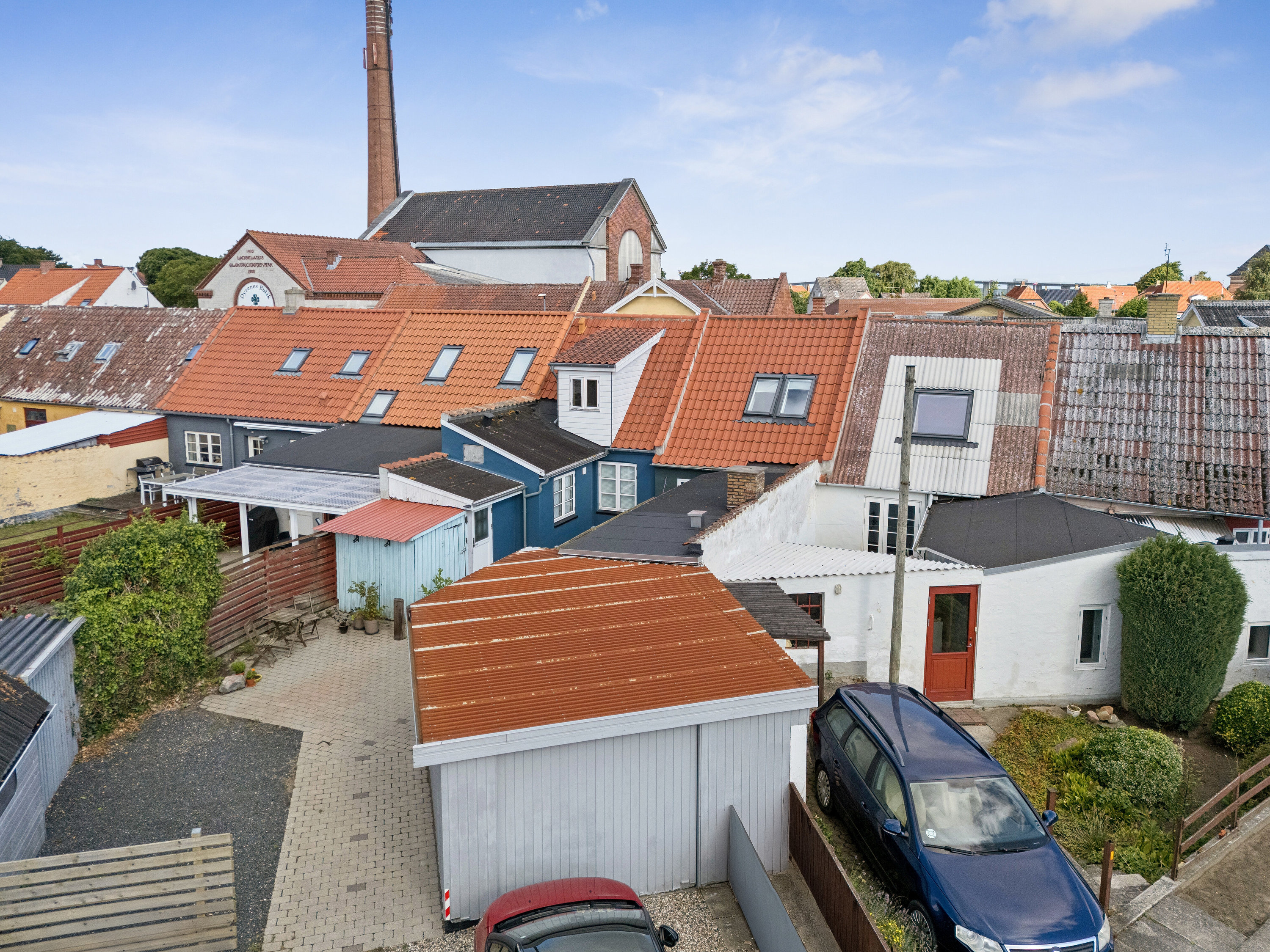 Fremhævet luftfoto billede i fuldskærmstilstand. Billede af Nørrebro 64, 5900 Rudkøbing