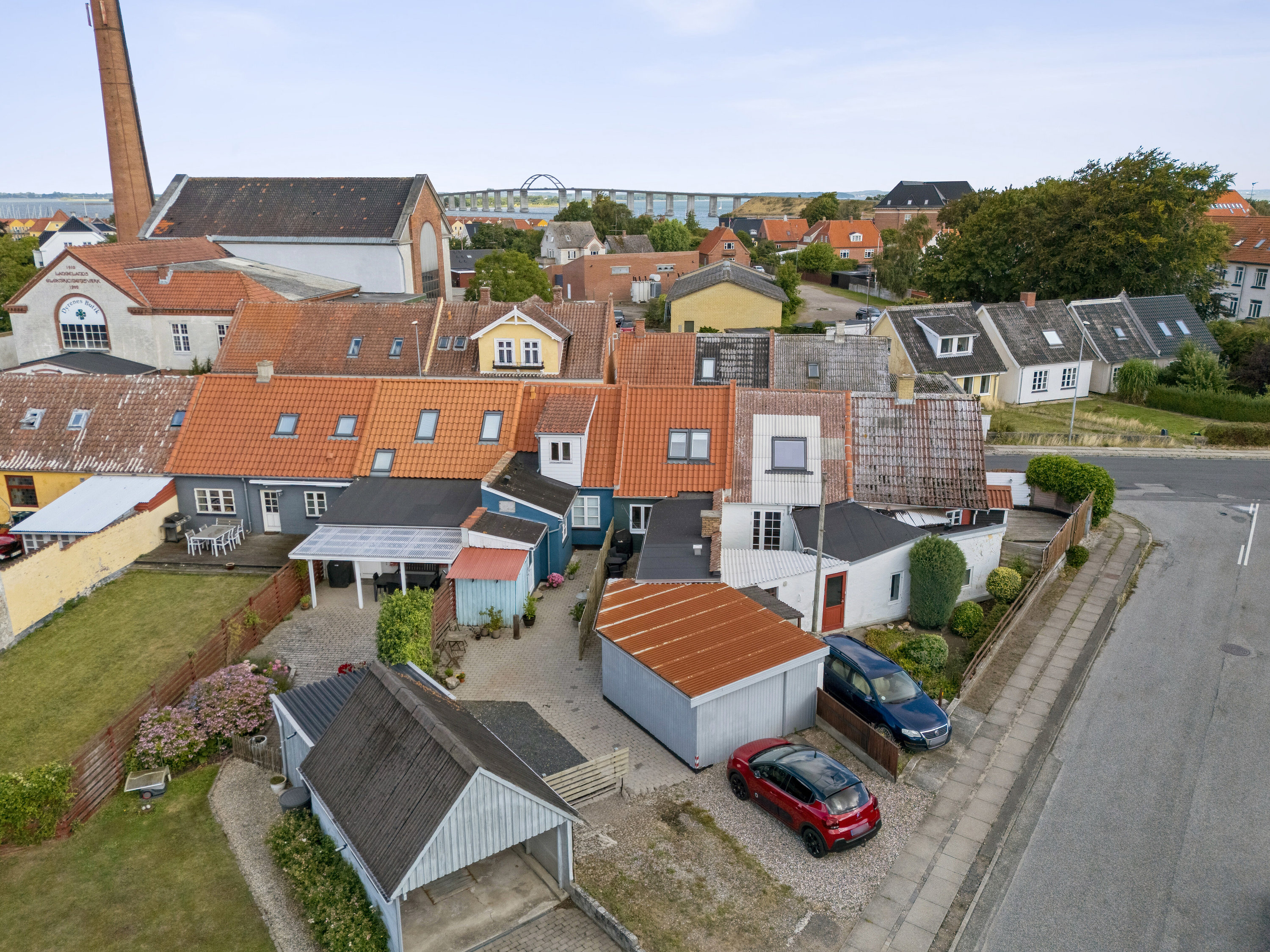 Fremhævet luftfoto billede i fuldskærmstilstand. Billede af Nørrebro 64, 5900 Rudkøbing