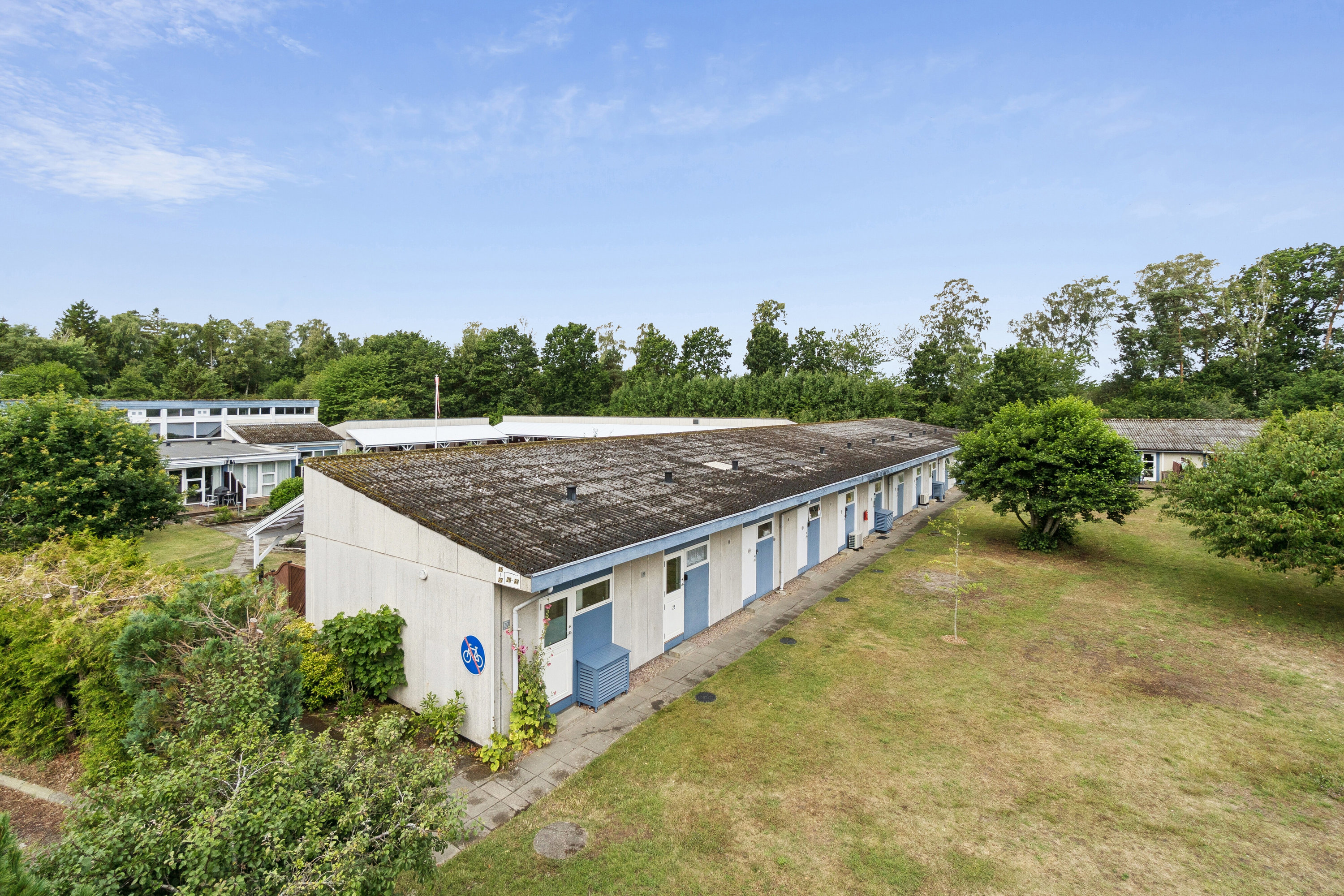 Fremhævet luftfoto billede i fuldskærmstilstand. Billede af Dueodde Feriepark 27, 3730 Nexø