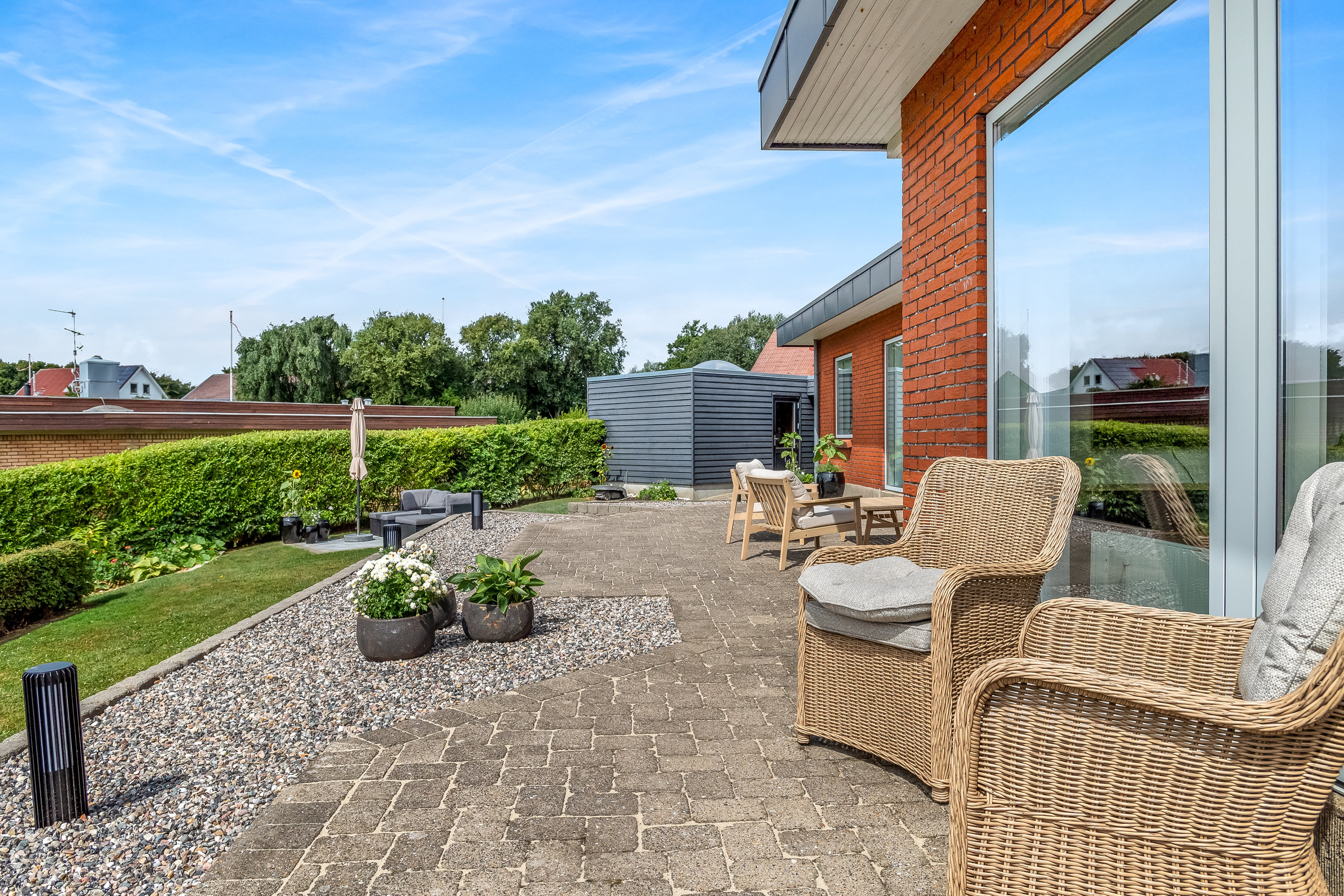 Fremhævet terrasse billede i fuldskærmstilstand. Billede af Vester Lemtorp 13, Nørlem, 7620 Lemvig