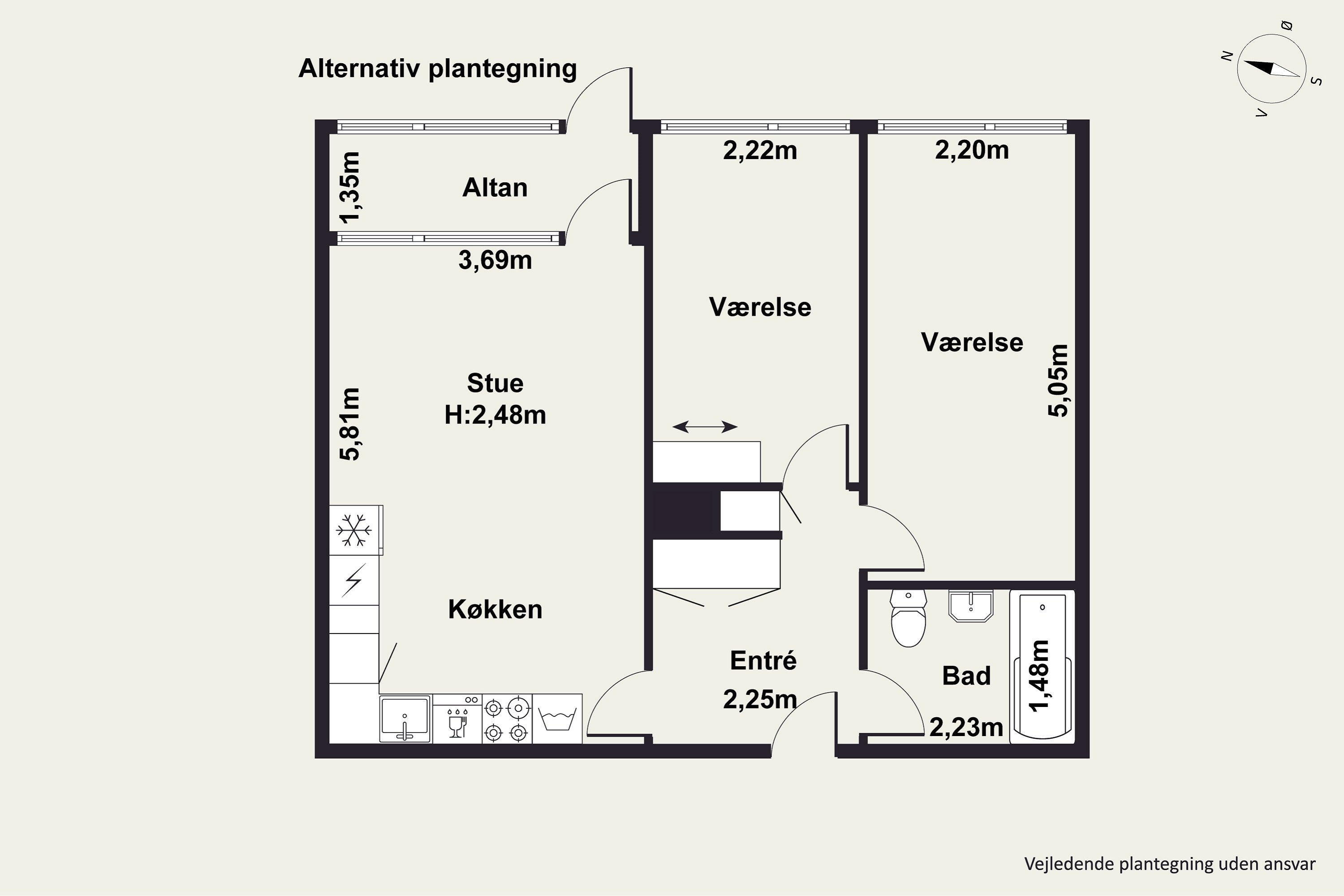 Plantegninger billede af Drejøgade 26A, 5. 505., 2100 København Ø