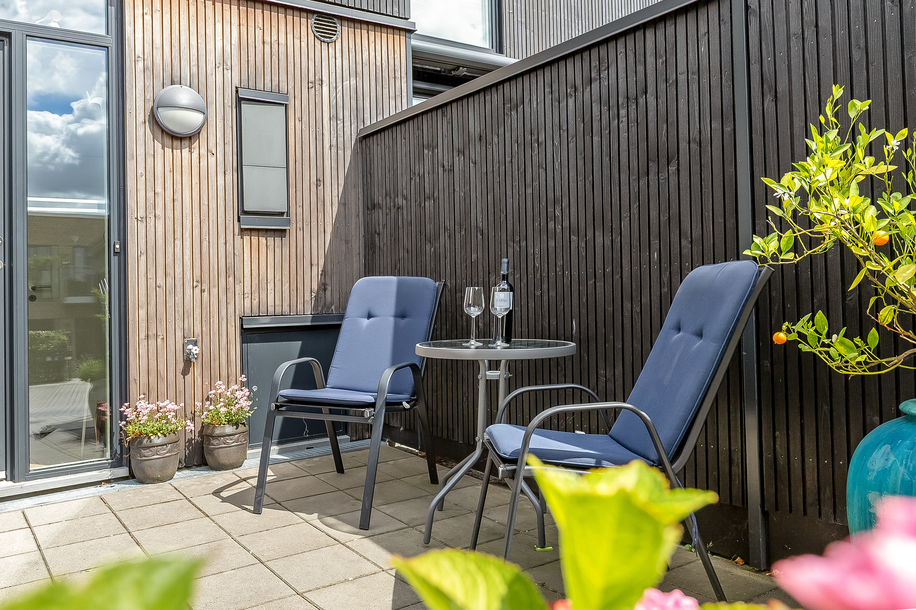 Fremhævet terrasse billede i fuldskærmstilstand. Billede af Beddingen 53, Skudehavnen, 7100 Vejle