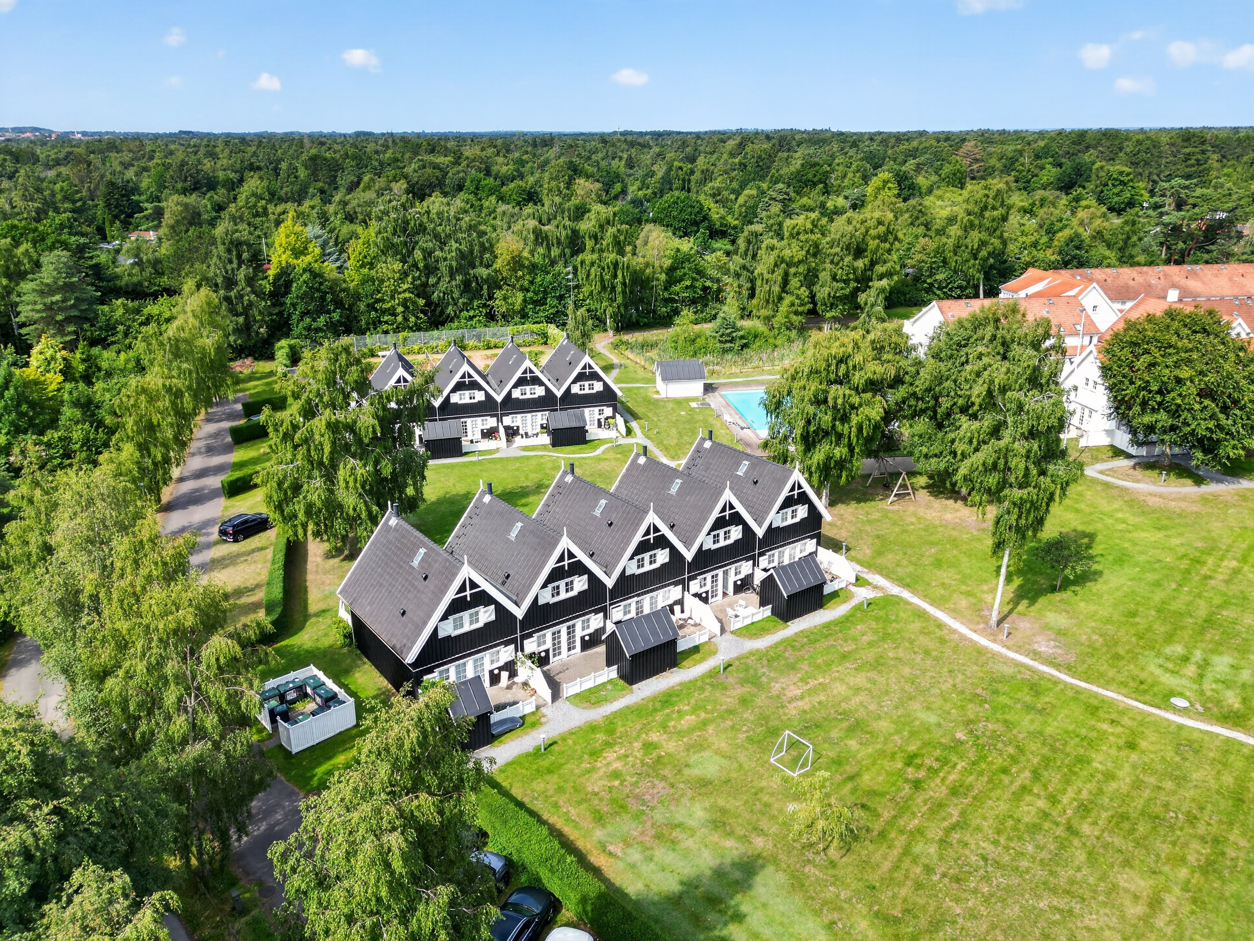Fremhævet luftfoto billede i fuldskærmstilstand. Billede af Bystedvej 10, 45., Nakke, 4500 Nykøbing Sj