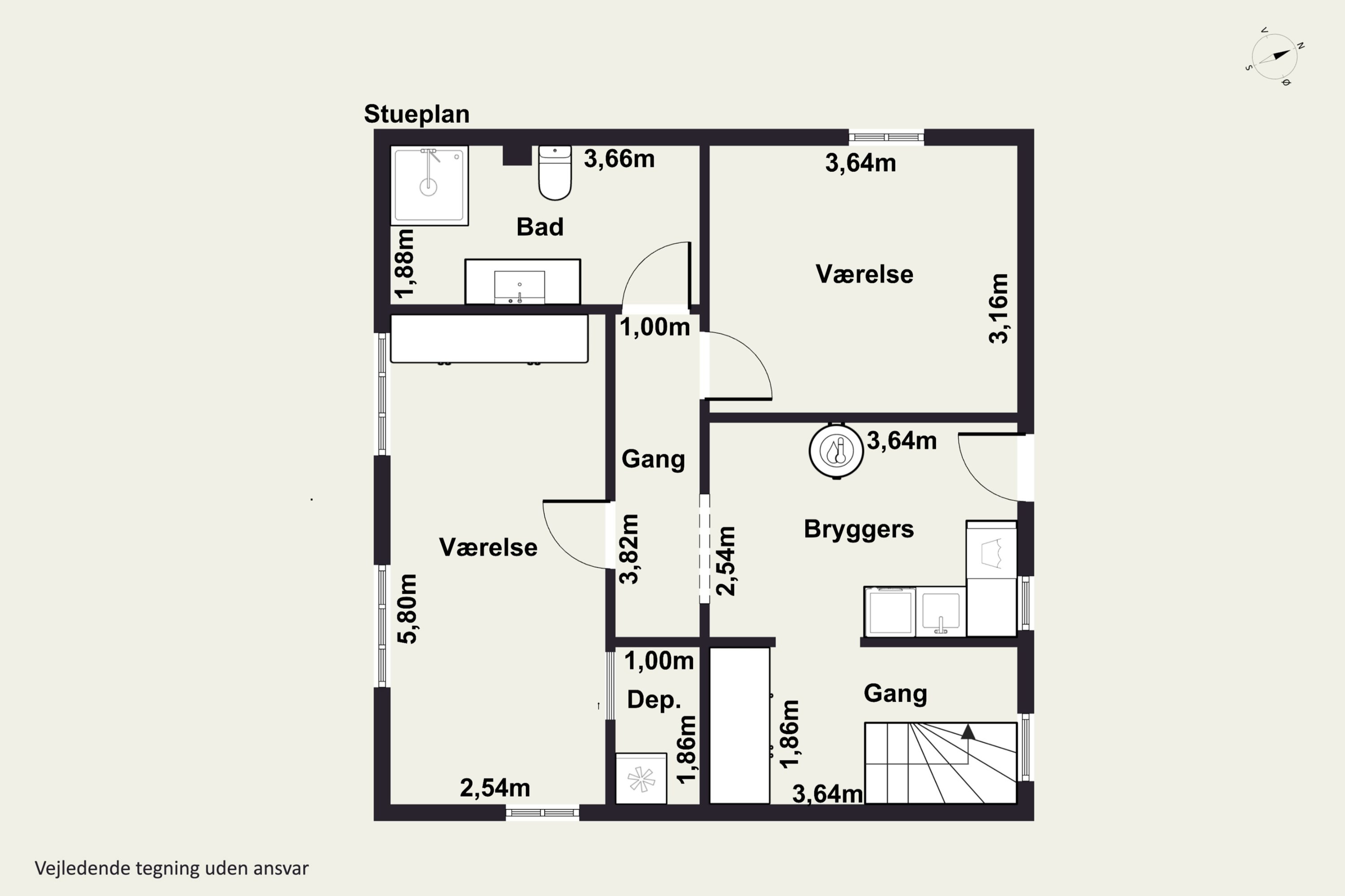 Plantegninger billede af Låsbyvej 116, Nørre Vissing, 8660 Skanderborg