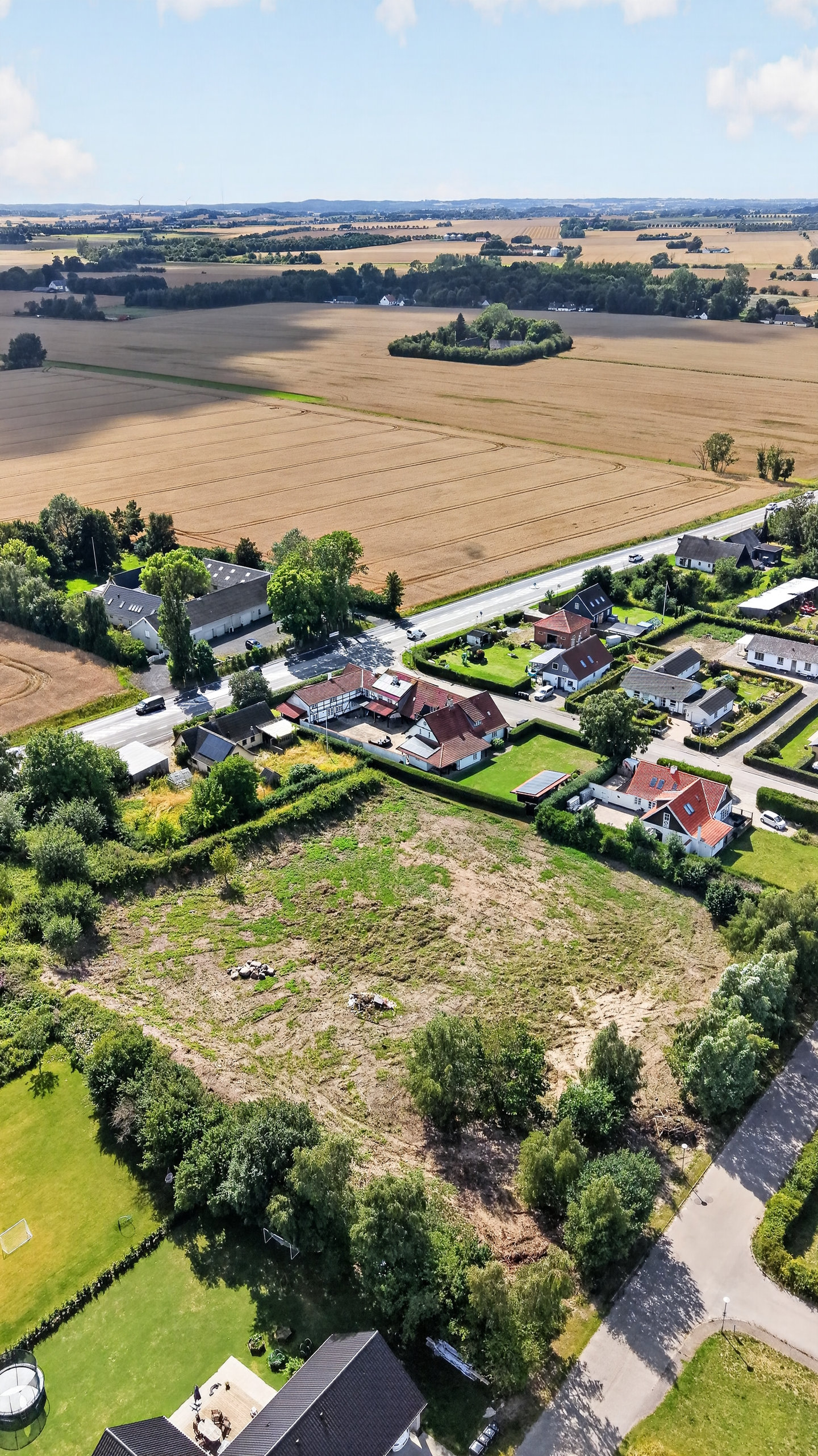 Fremhævet luftfoto billede i fuldskærmstilstand. Billede af Th. Bartholins Have 2, Ny Hagested, 4532 Gislinge