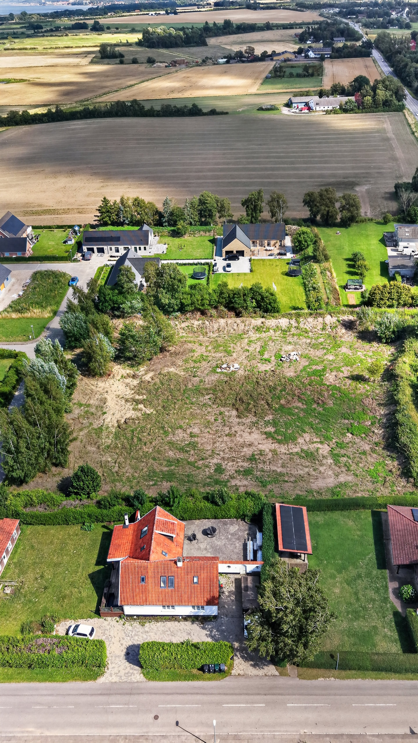 Fremhævet luftfoto billede i fuldskærmstilstand. Billede af Th. Bartholins Have 2, Ny Hagested, 4532 Gislinge