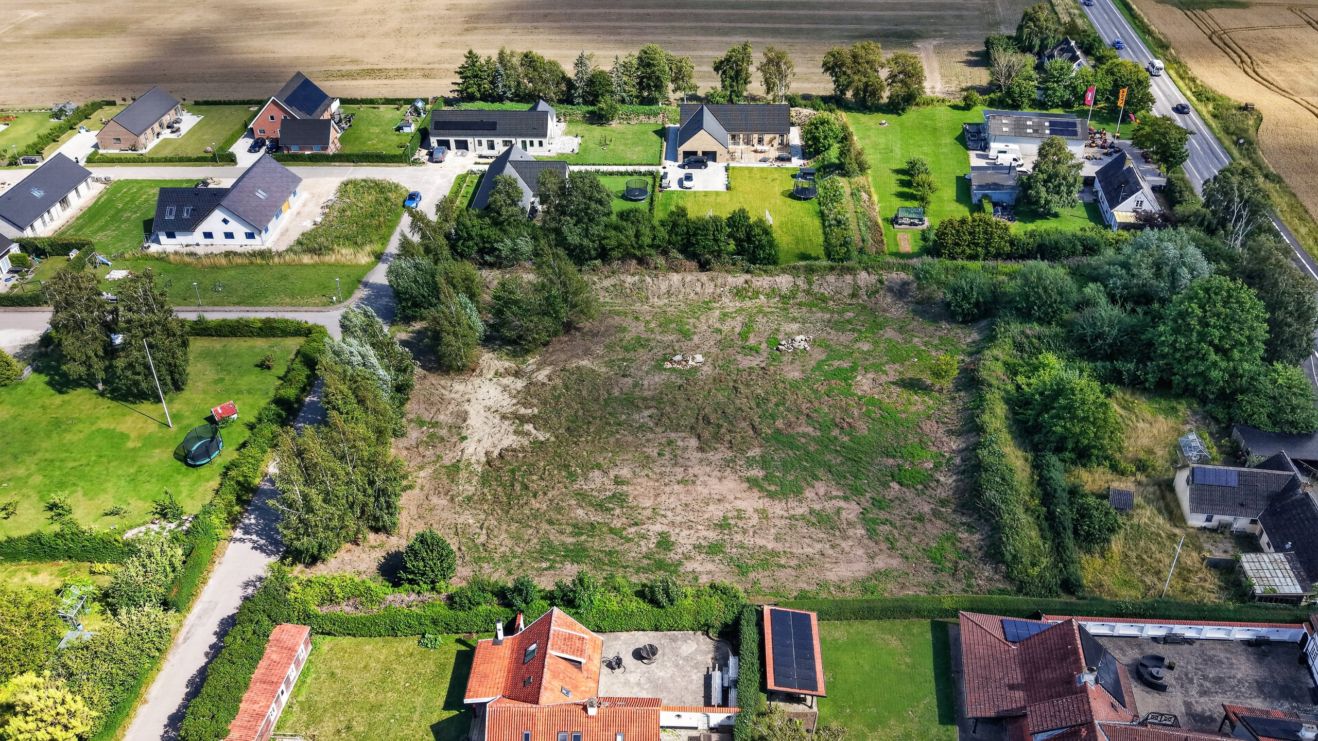 Fremhævet luftfoto billede i fuldskærmstilstand. Billede af Th. Bartholins Have 2, Ny Hagested, 4532 Gislinge