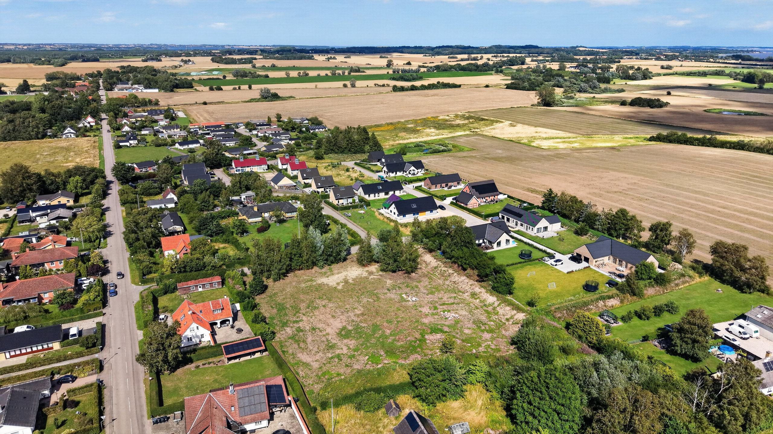 Fremhævet luftfoto billede i fuldskærmstilstand. Billede af Th. Bartholins Have 2, Ny Hagested, 4532 Gislinge