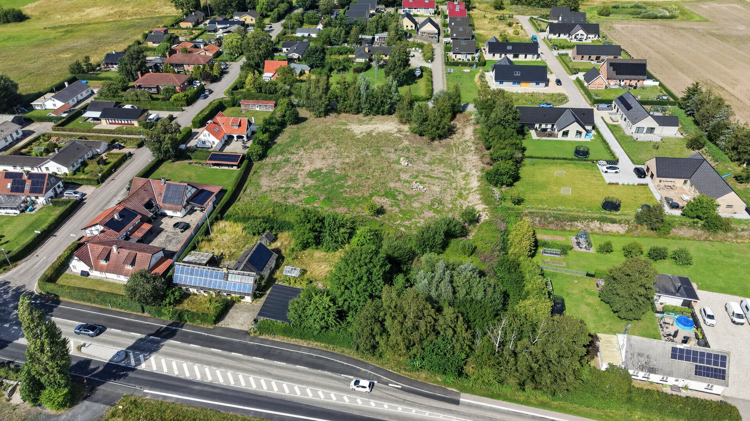Fremhævet luftfoto billede i fuldskærmstilstand. Billede af Th. Bartholins Have 2, Ny Hagested, 4532 Gislinge