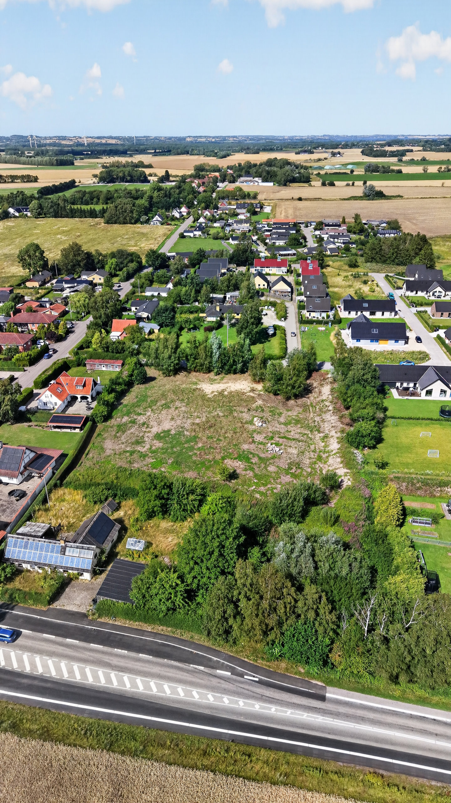 Fremhævet luftfoto billede i fuldskærmstilstand. Billede af Th. Bartholins Have 2, Ny Hagested, 4532 Gislinge