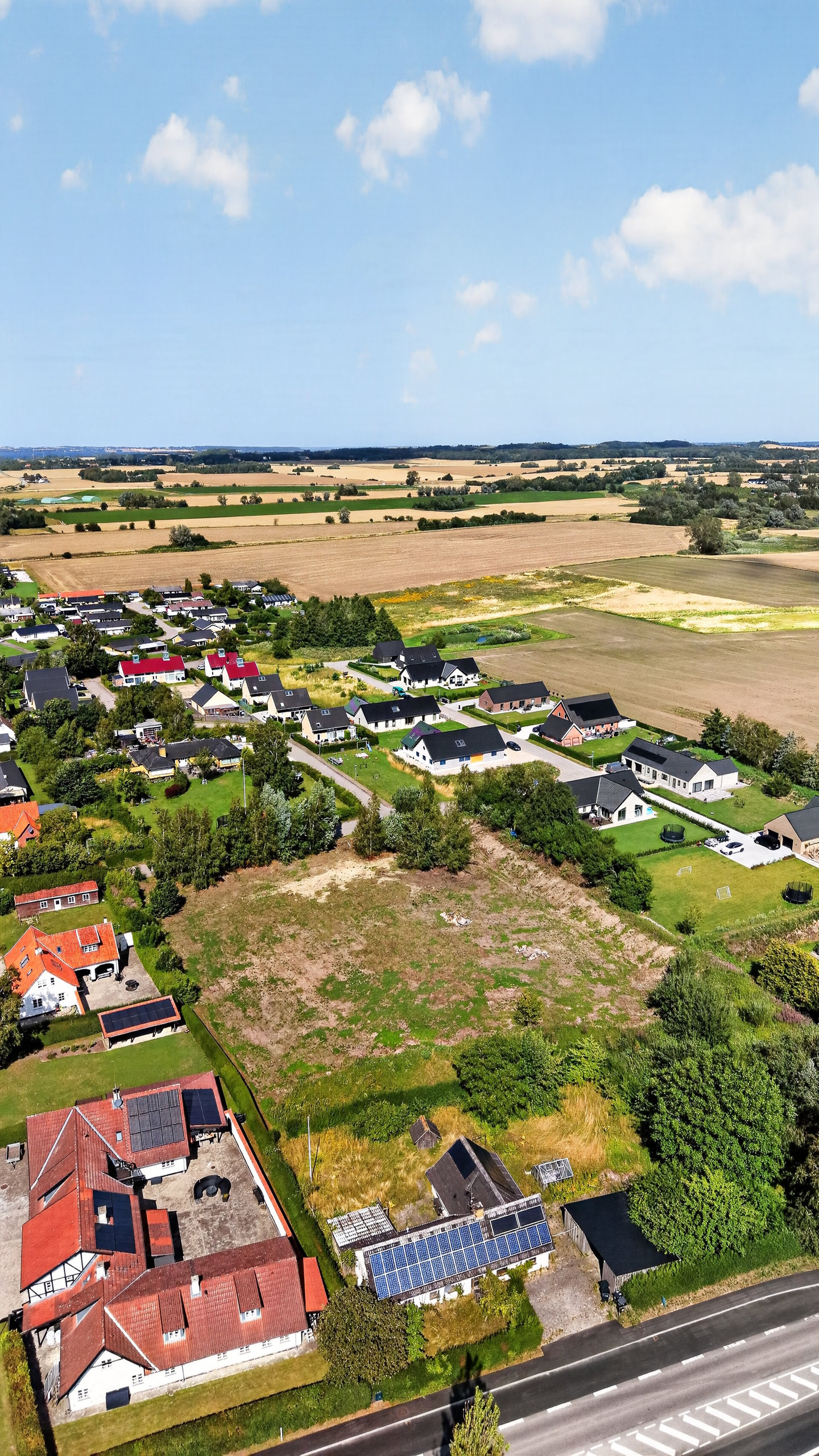 Fremhævet luftfoto billede i fuldskærmstilstand. Billede af Th. Bartholins Have 2, Ny Hagested, 4532 Gislinge