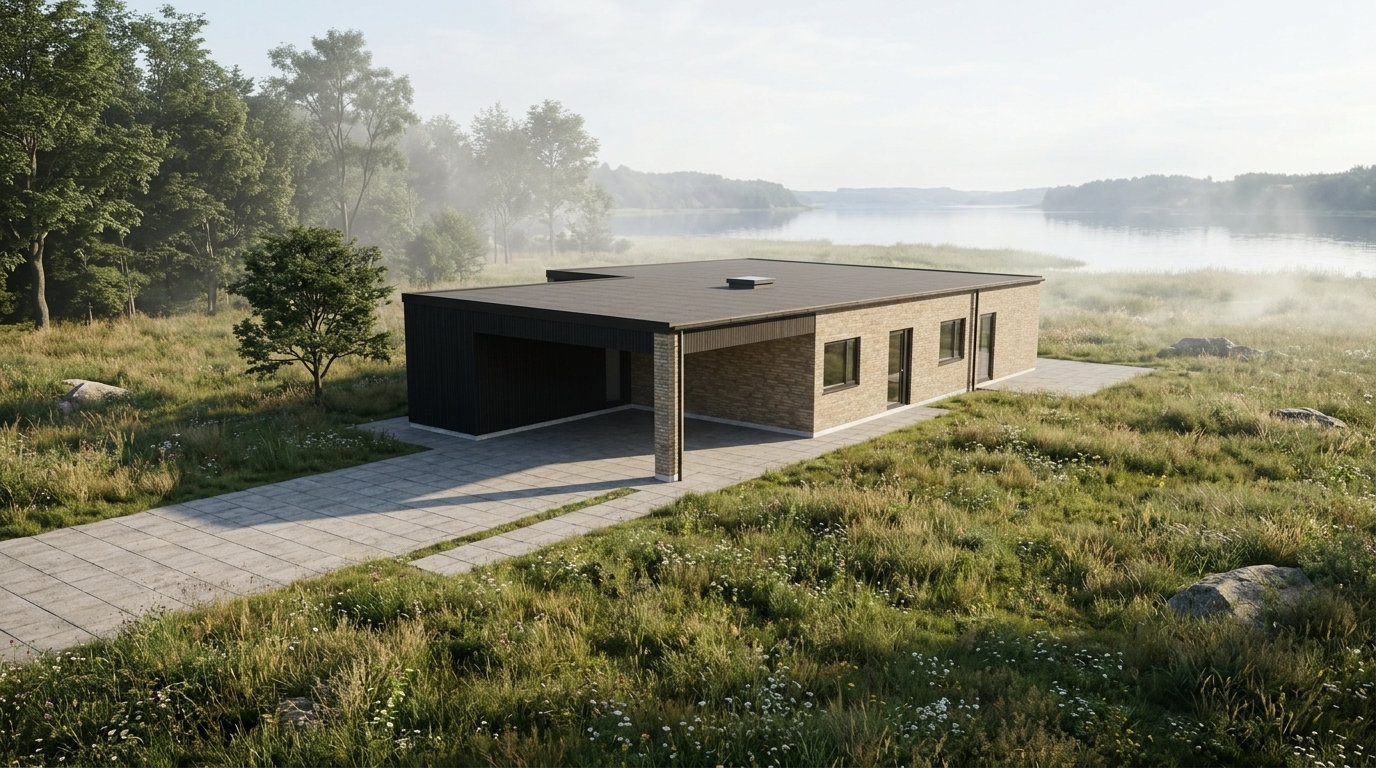 Fremhævet projekthus billede i fuldskærmstilstand. Billede af Kongsdalparken 44, Assens, 9550 Mariager