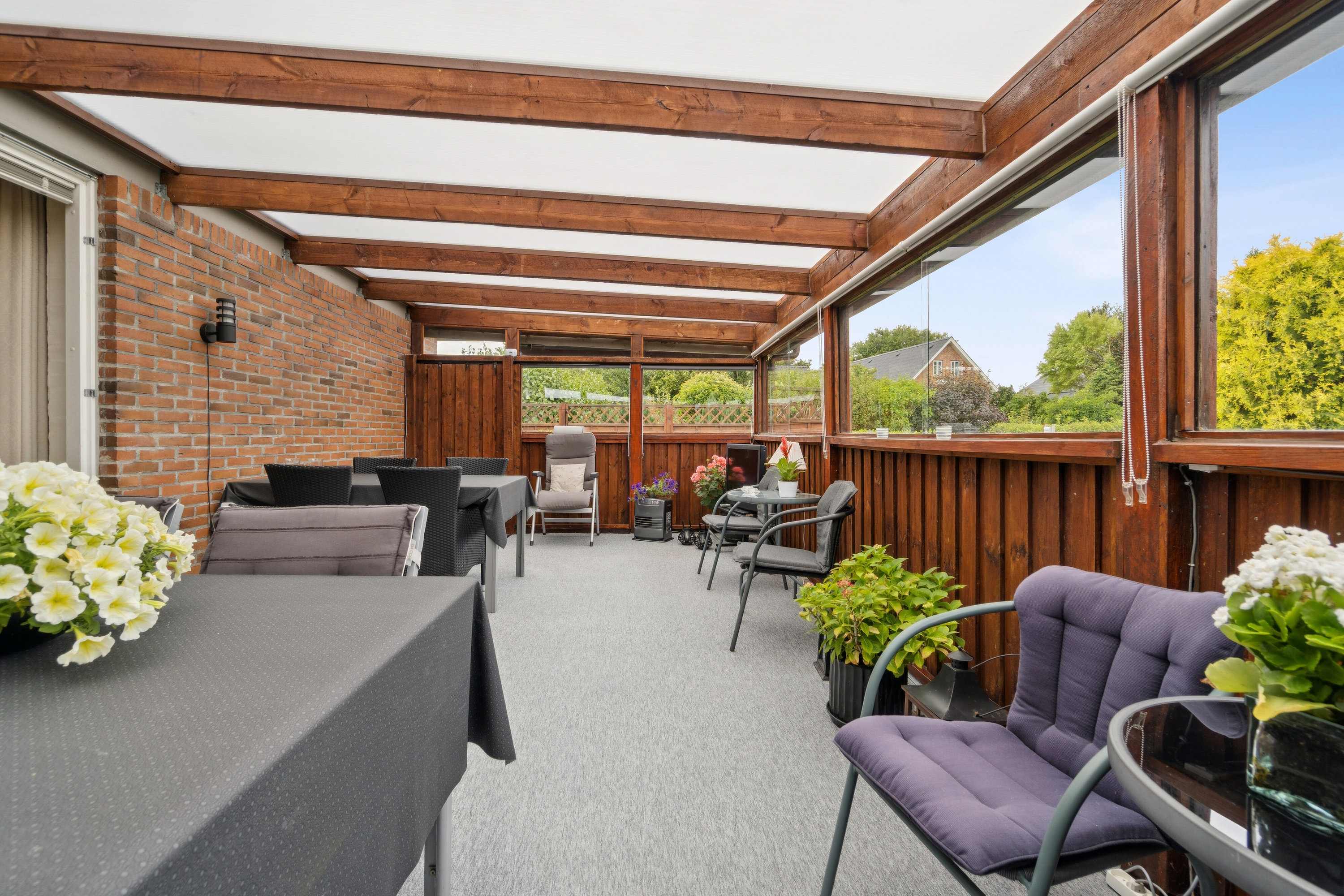 Fremhævet overdækket terrasse billede i fuldskærmstilstand. Billede af Stationsvej 26, Nors, 7700 Thisted