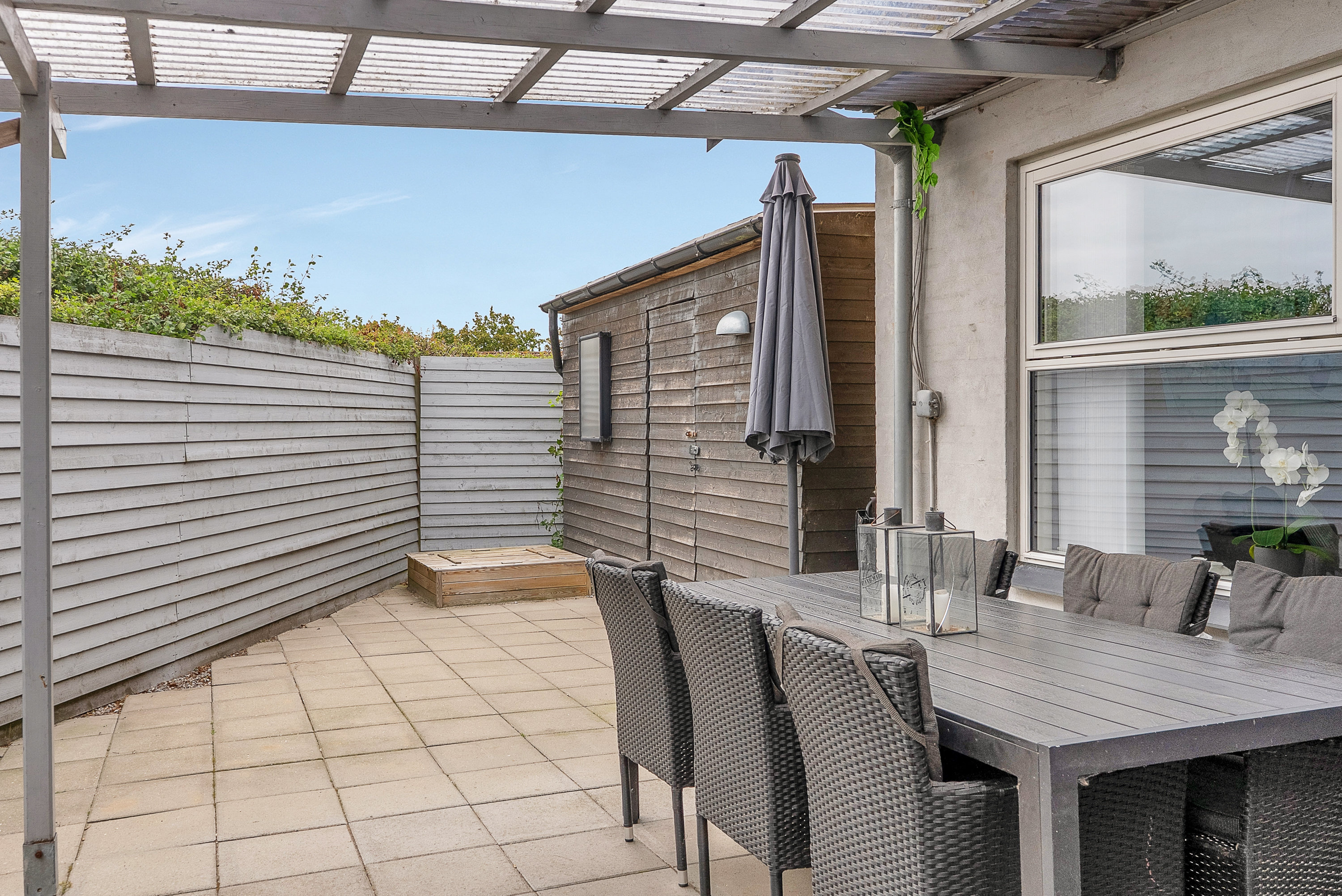 Fremhævet terrasse billede i fuldskærmstilstand. Billede af Valnøddevej 29, Stige, 5270 Odense N