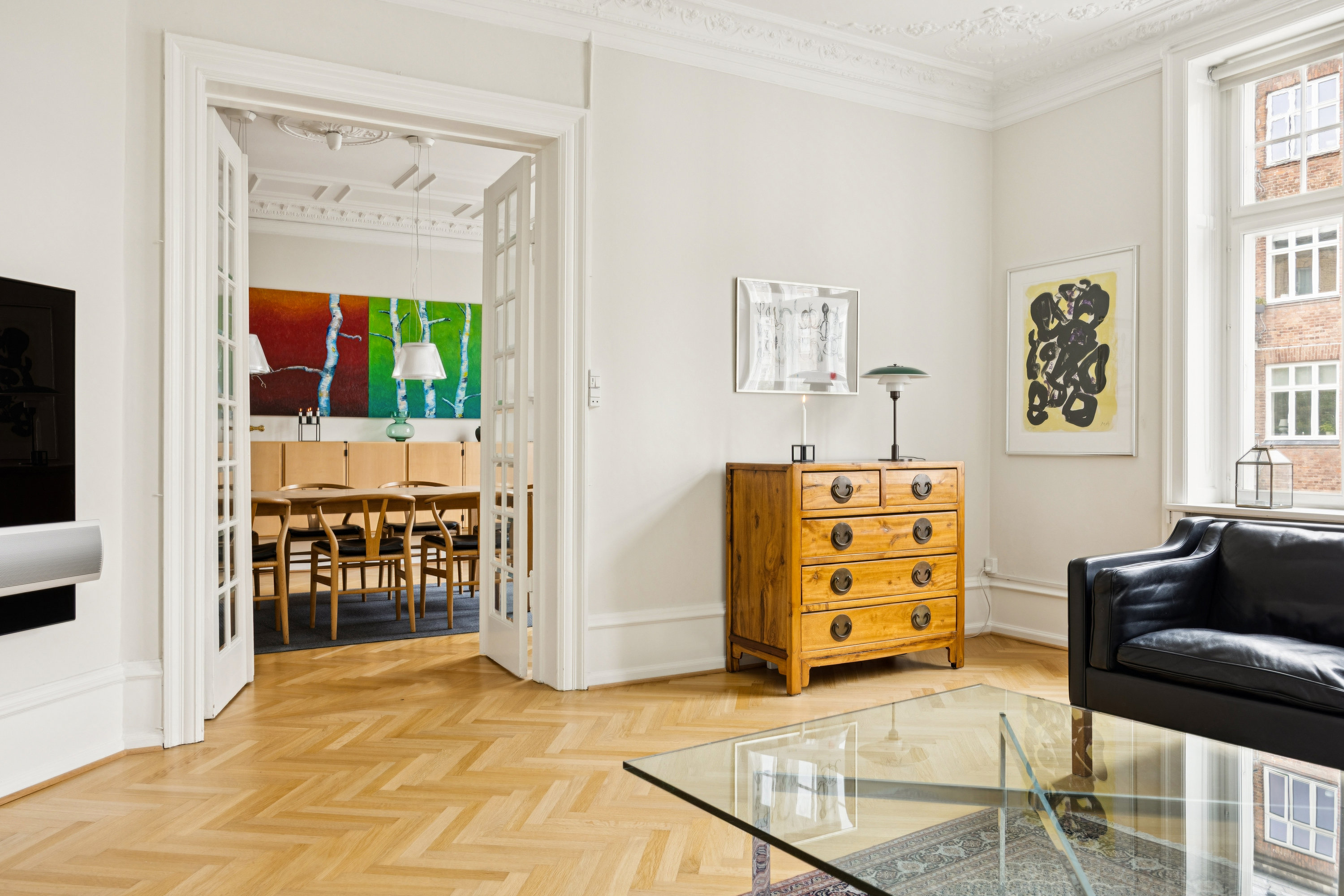 Fremhævet stue billede i fuldskærmstilstand. Billede af Sankt Thomas Alle 15, 2. tv., 1824 Frederiksberg C