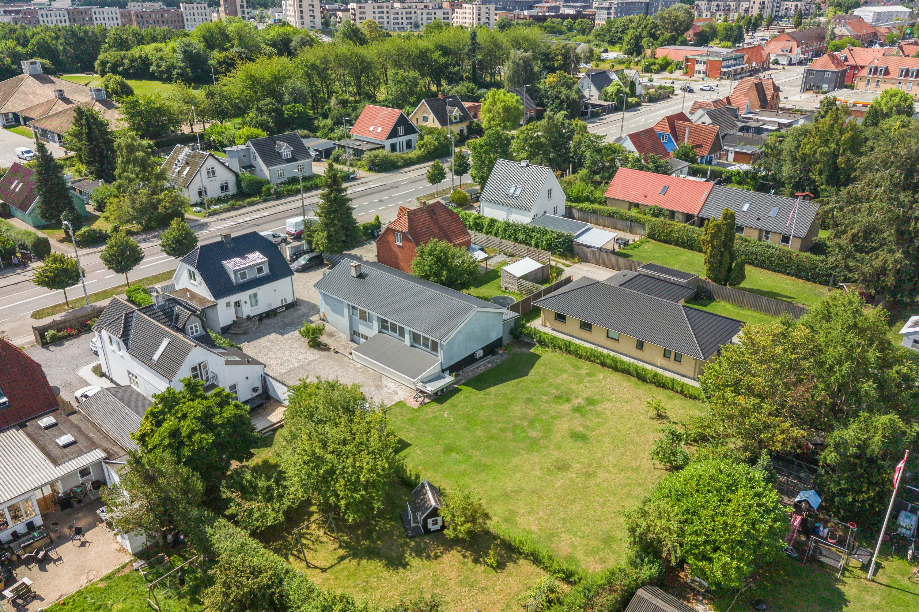 Fremhævet luftfoto billede i fuldskærmstilstand. Billede af Hovedgaden 462, 2640 Hedehusene
