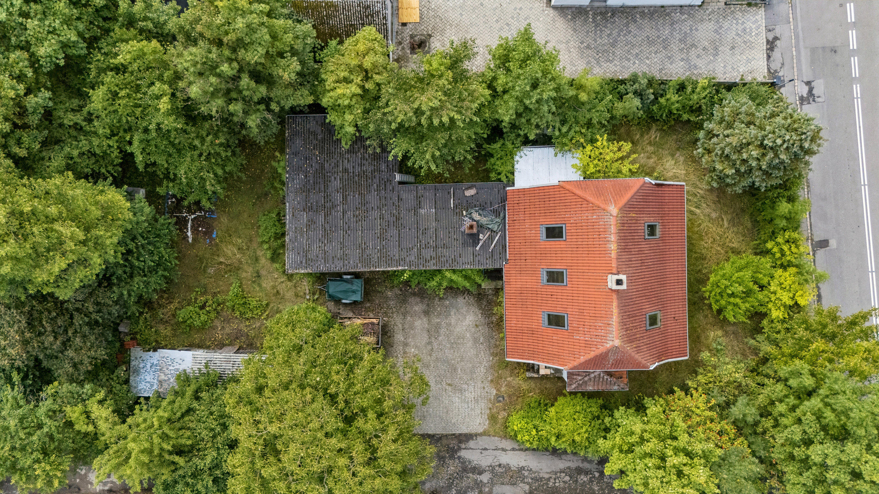 Fremhævet luftfoto billede i fuldskærmstilstand. Billede af Brøderupvej 7A, Brøderup, 4733 Tappernøje