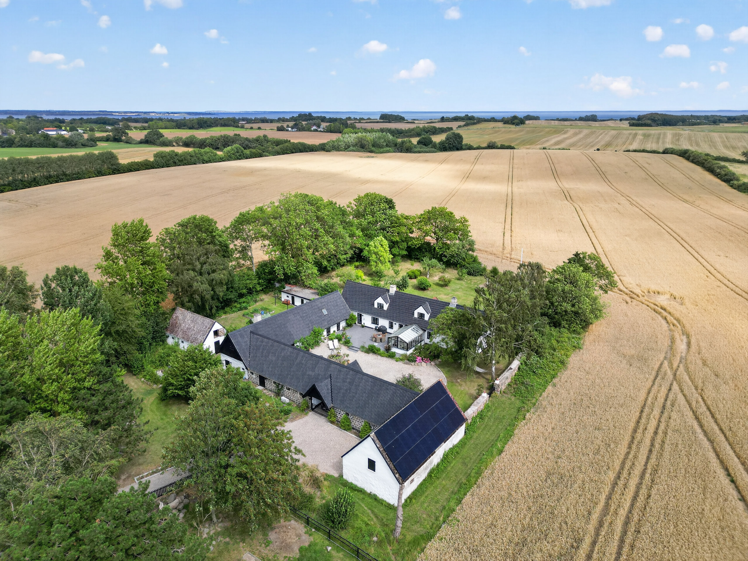 Fremhævet luftfoto billede i fuldskærmstilstand. Billede af Lestrupvej 10, Lestrup, 4500 Nykøbing Sj
