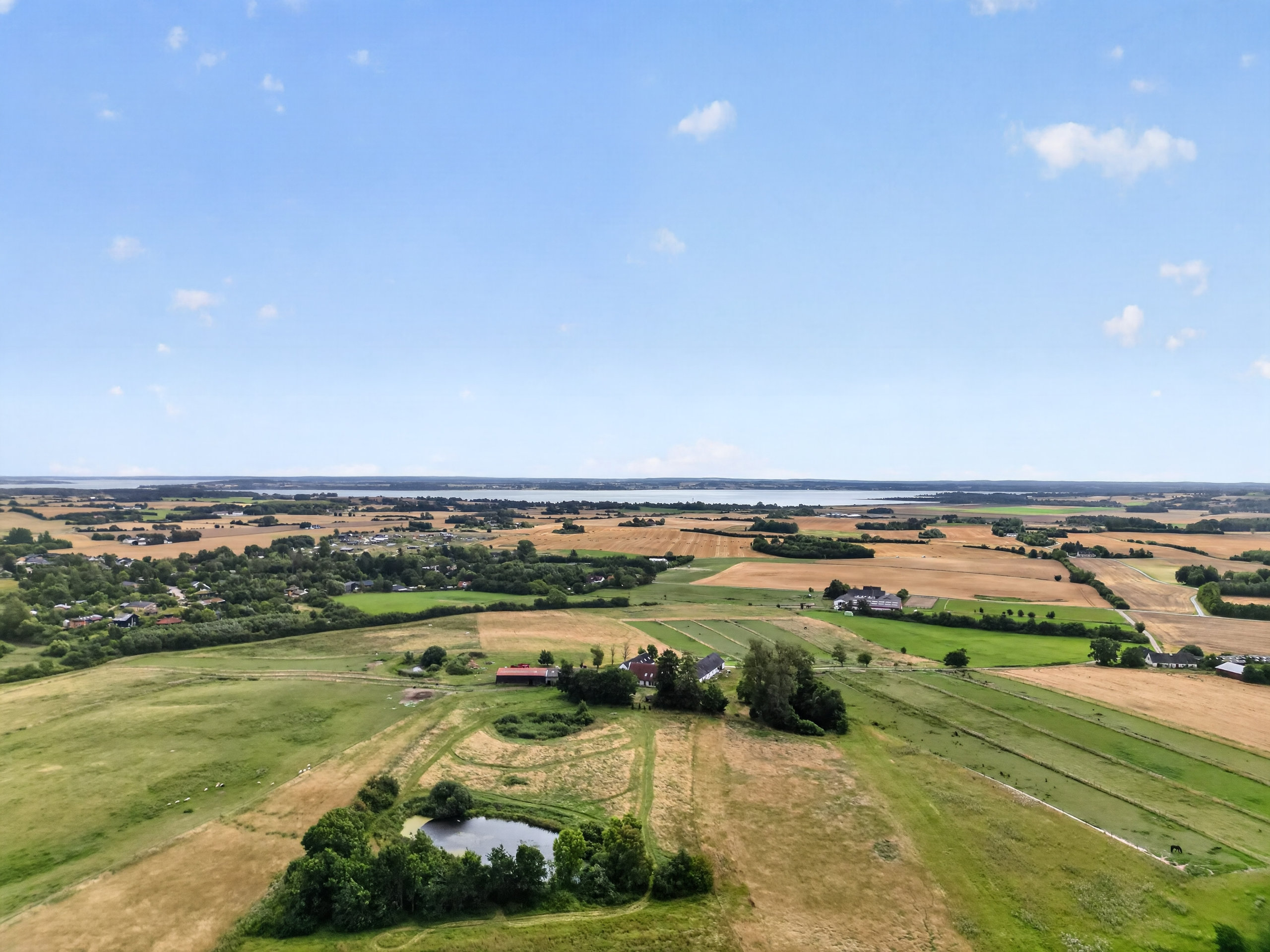 Fremhævet luftfoto billede i fuldskærmstilstand. Billede af Lestrupvej 10, Lestrup, 4500 Nykøbing Sj