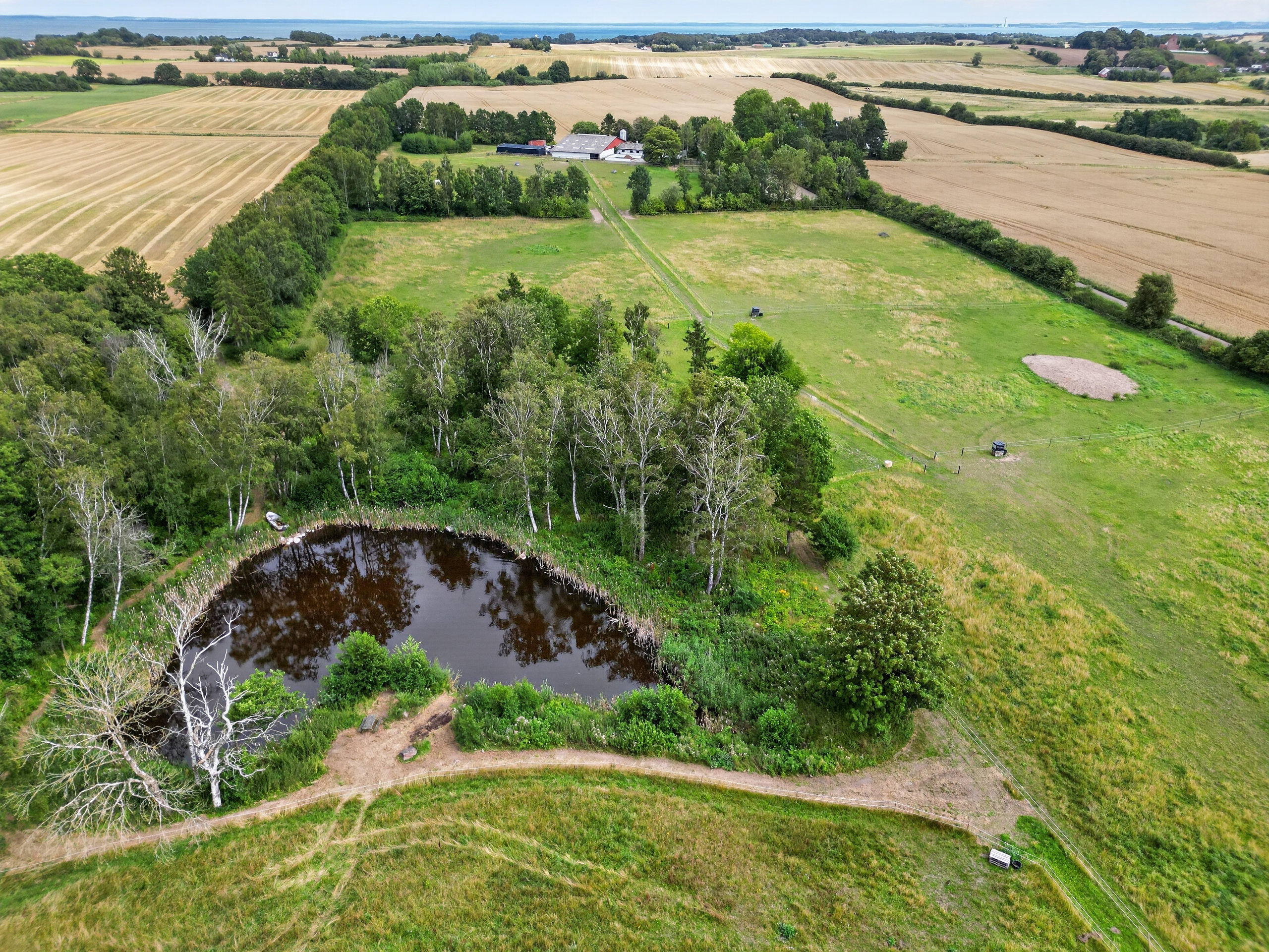 Fremhævet luftfoto billede i fuldskærmstilstand. Billede af Lestrupvej 10, Lestrup, 4500 Nykøbing Sj
