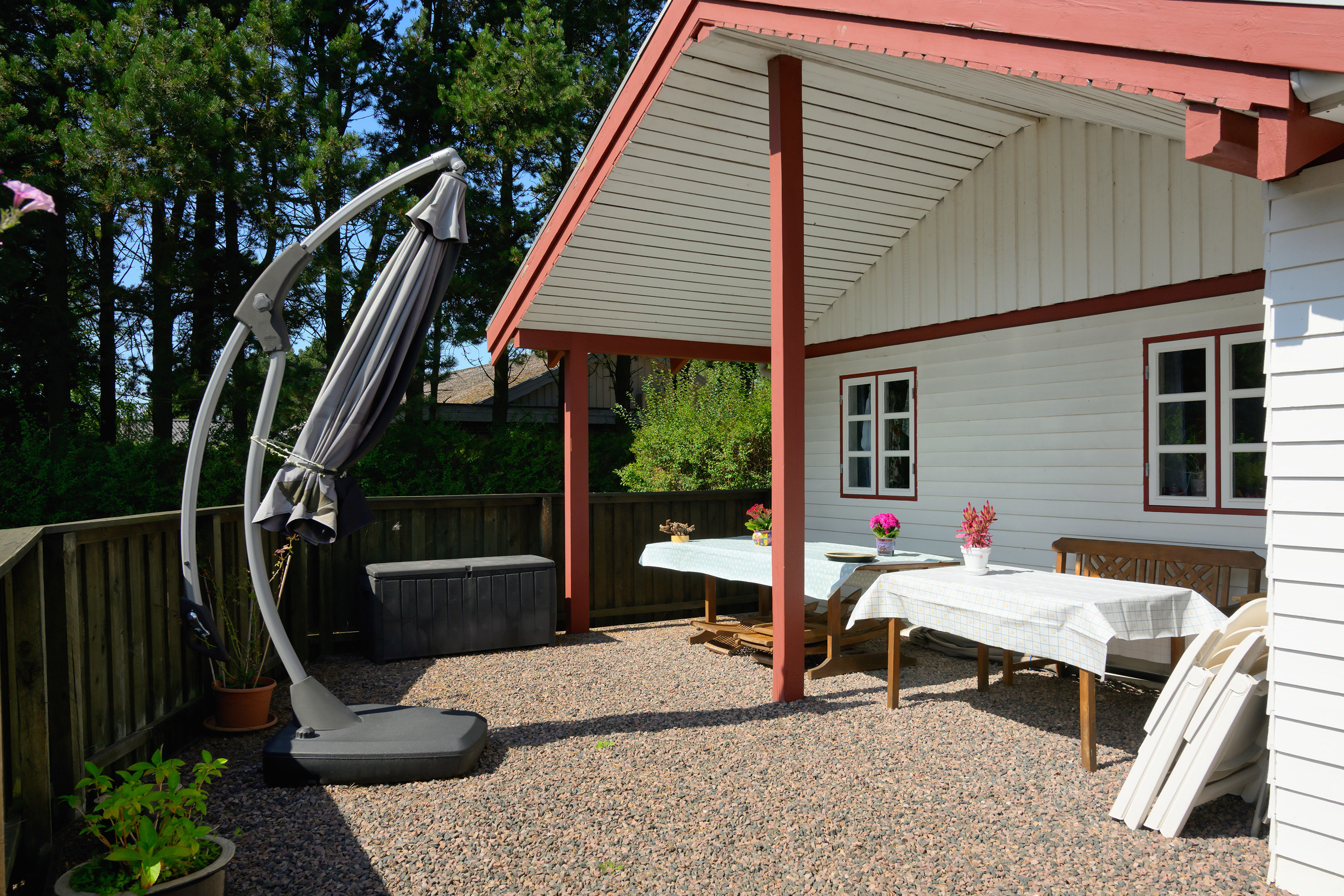 Fremhævet overdækket terrasse billede i fuldskærmstilstand. Billede af Tvetandvej 7, Bøtø, 4873 Væggerløse