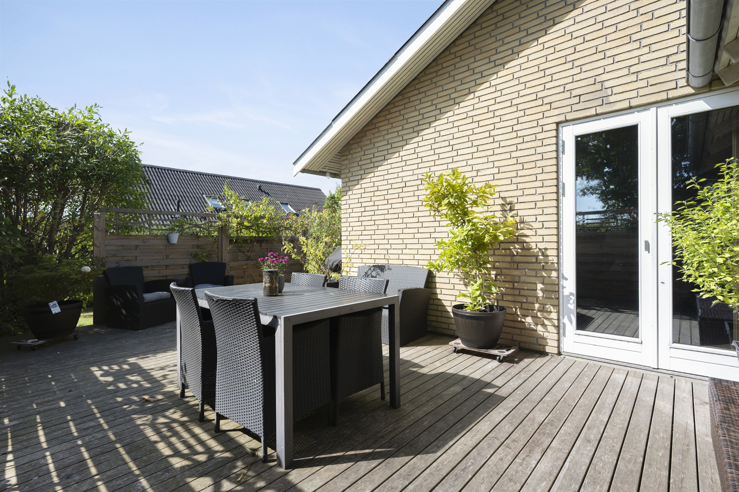 Fremhævet terrasse billede i fuldskærmstilstand. Billede af Skovager 23, Korsør Syd, 4220 Korsør
