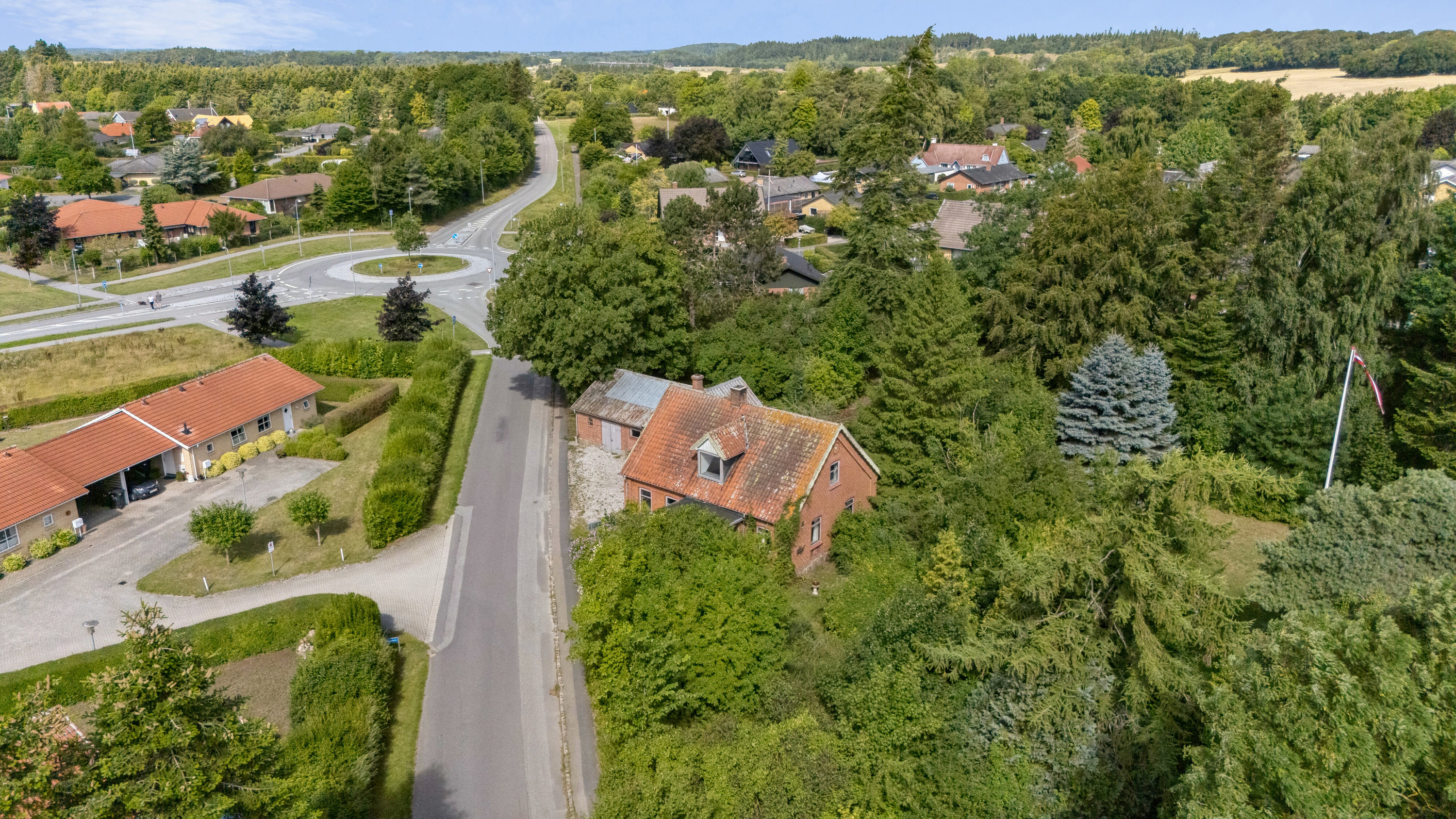 Fremhævet luftfoto billede i fuldskærmstilstand. Billede af Pederstrupvej 8, Pederstrup, 4700 Næstved