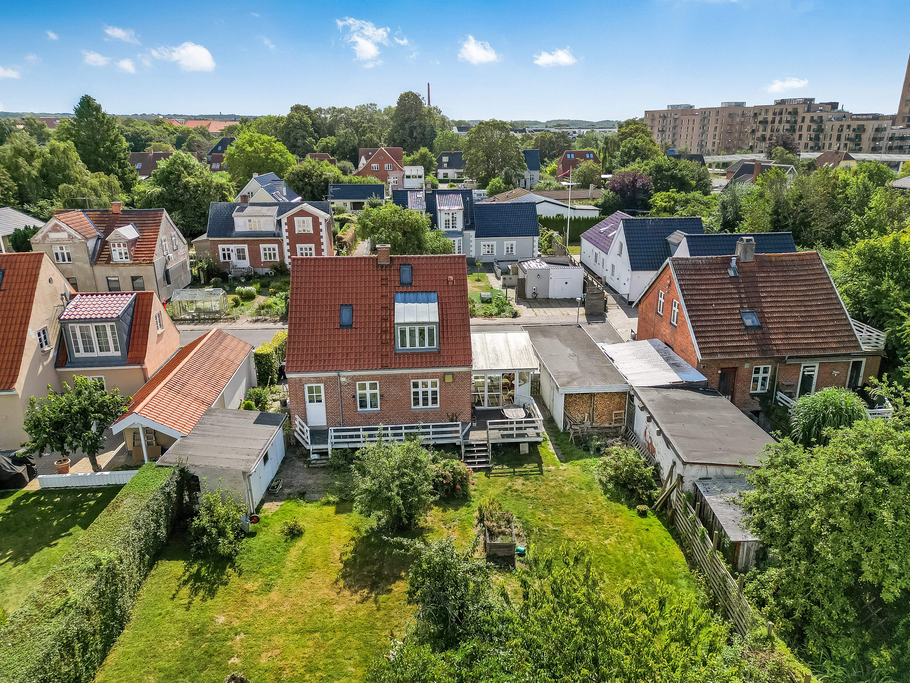 Fremhævet luftfoto billede i fuldskærmstilstand. Billede af Møllersvej 10, 3400 Hillerød