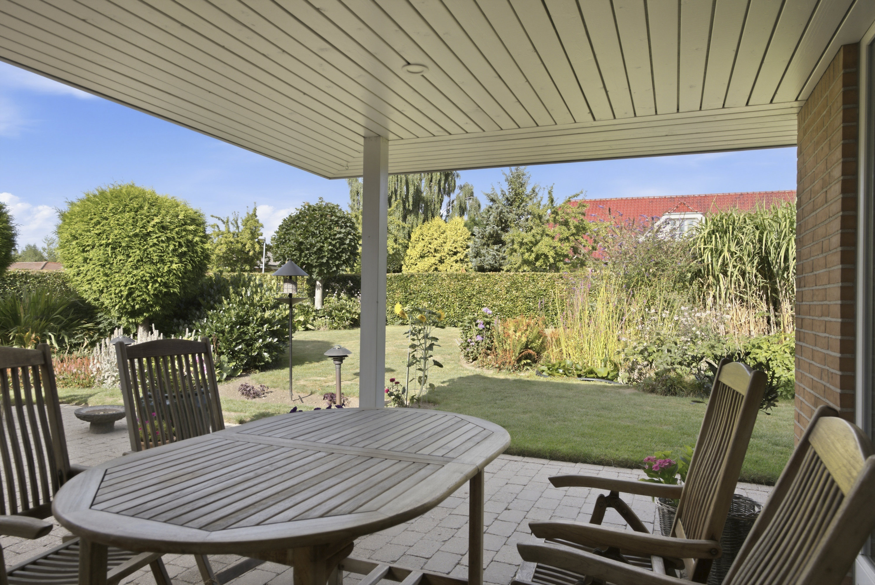 Fremhævet overdækket terrasse billede i fuldskærmstilstand. Billede af Adamsminde 18, 5462 Morud