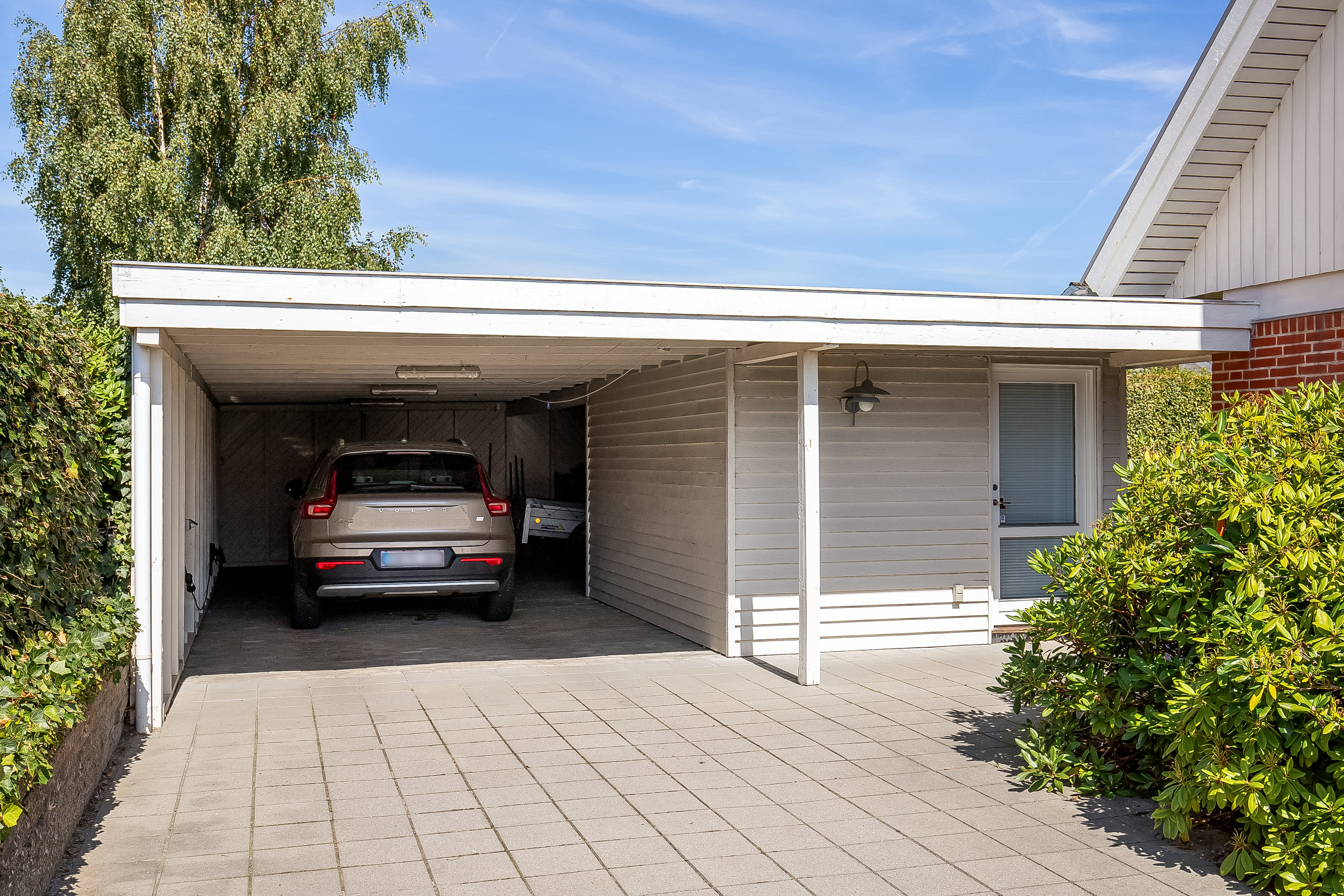 Fremhævet carport billede i fuldskærmstilstand. Billede af Bechgaardsvej 5, Vinding, 7100 Vejle