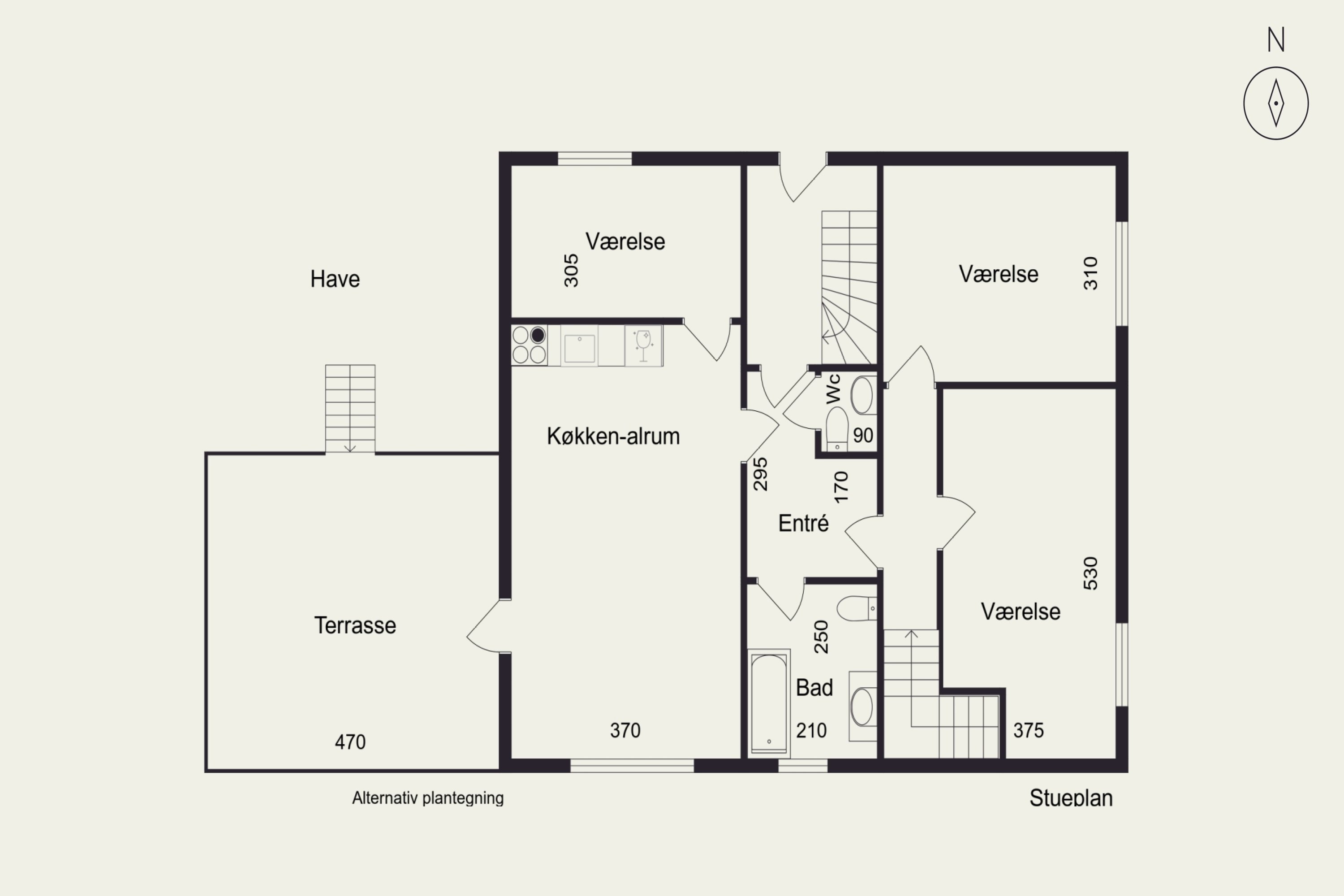 Plantegninger billede af Buddinge Hovedgade 161, st., 2860 Søborg
