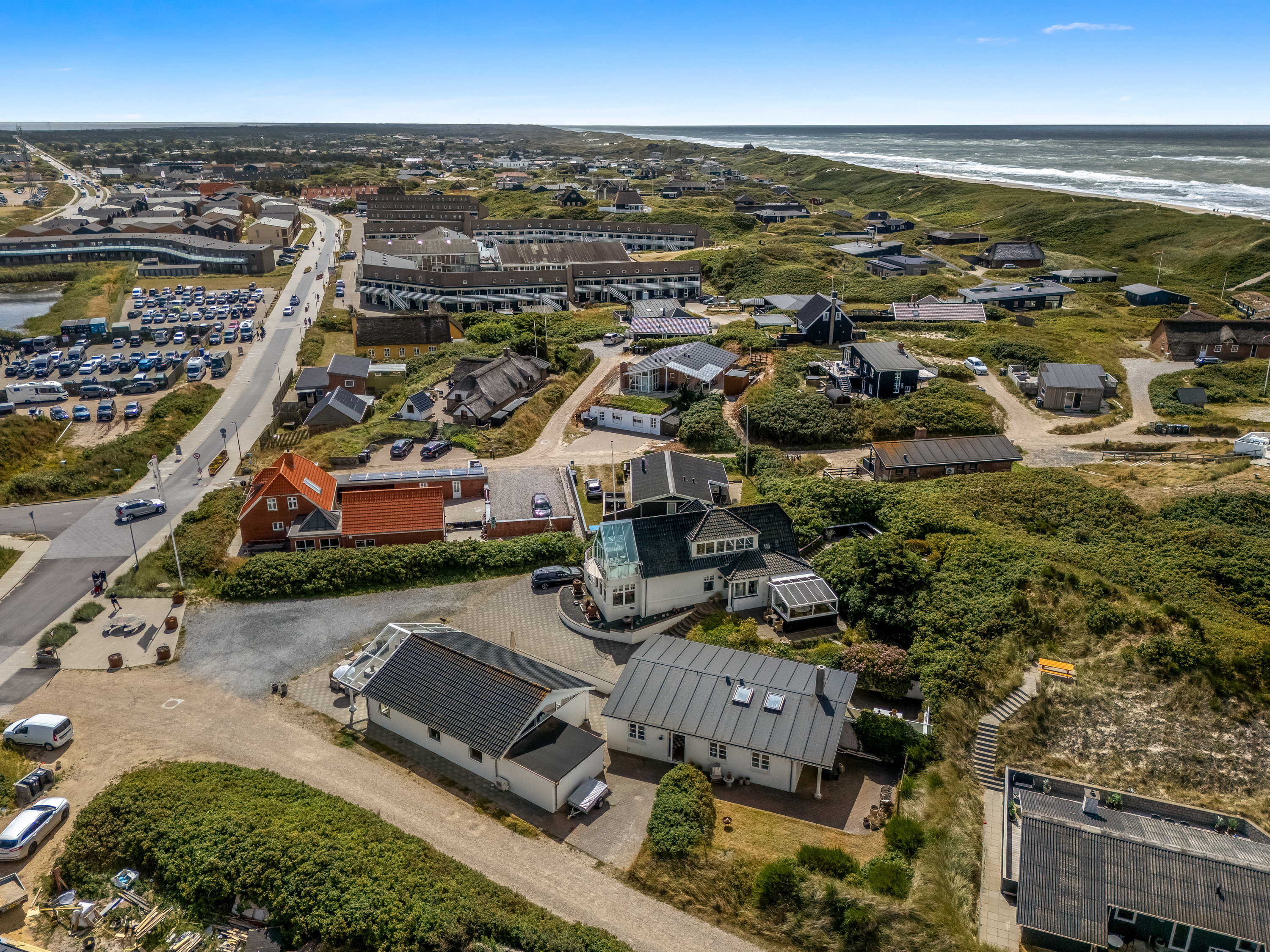 Fremhævet luftfoto billede i fuldskærmstilstand. Billede af Lodbergsvej 313 og 315, Søndervig, 6950 Ringkøbing