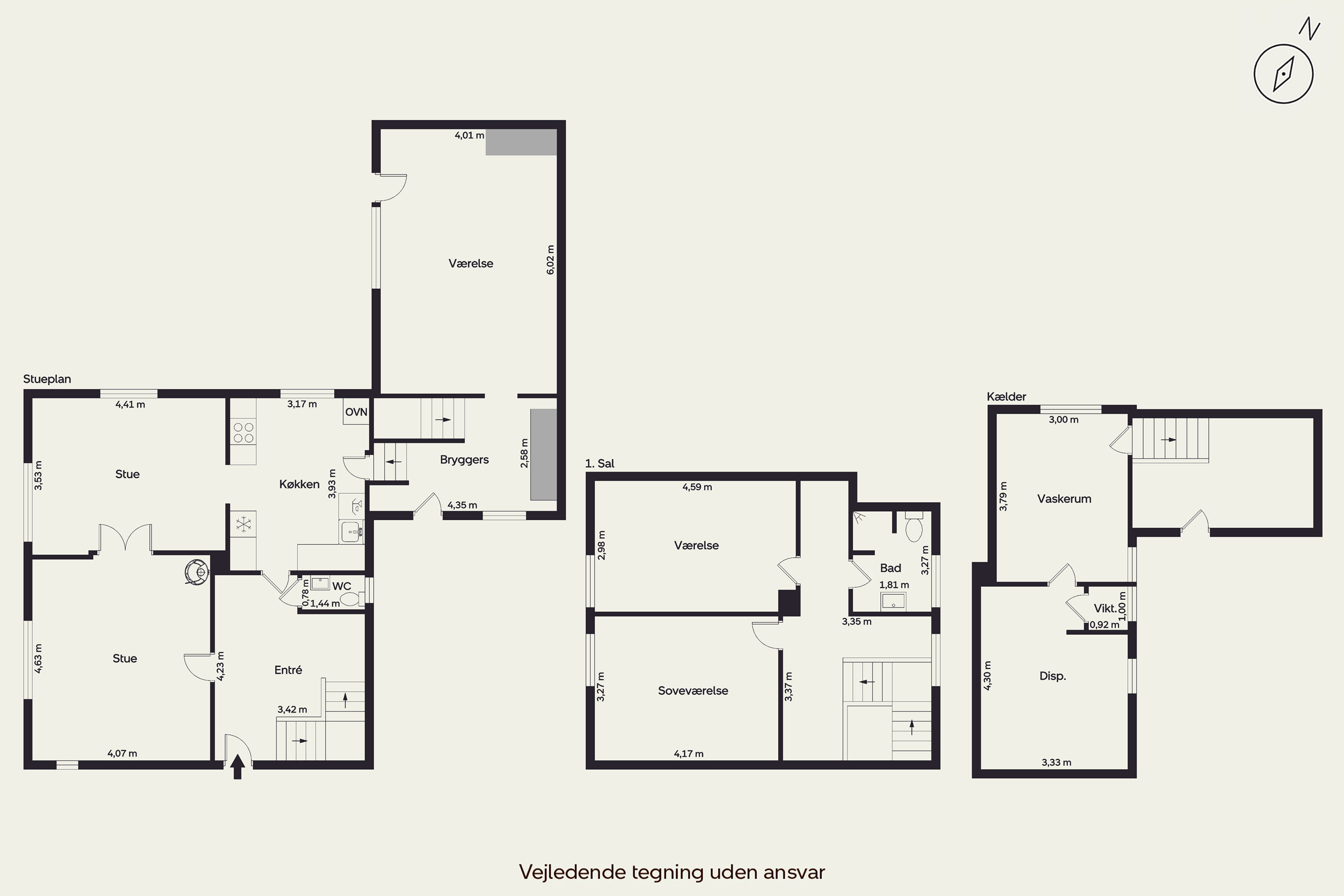 Plantegninger billede af Vissenbjergvej 3, Tommerup St, 5690 Tommerup