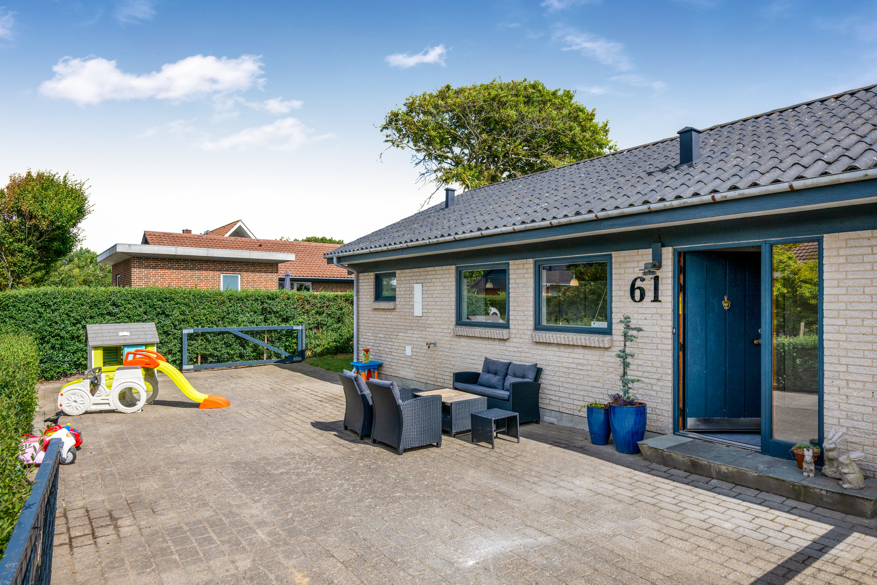 Fremhævet terrasse billede i fuldskærmstilstand. Billede af Markledet 61, 6950 Ringkøbing