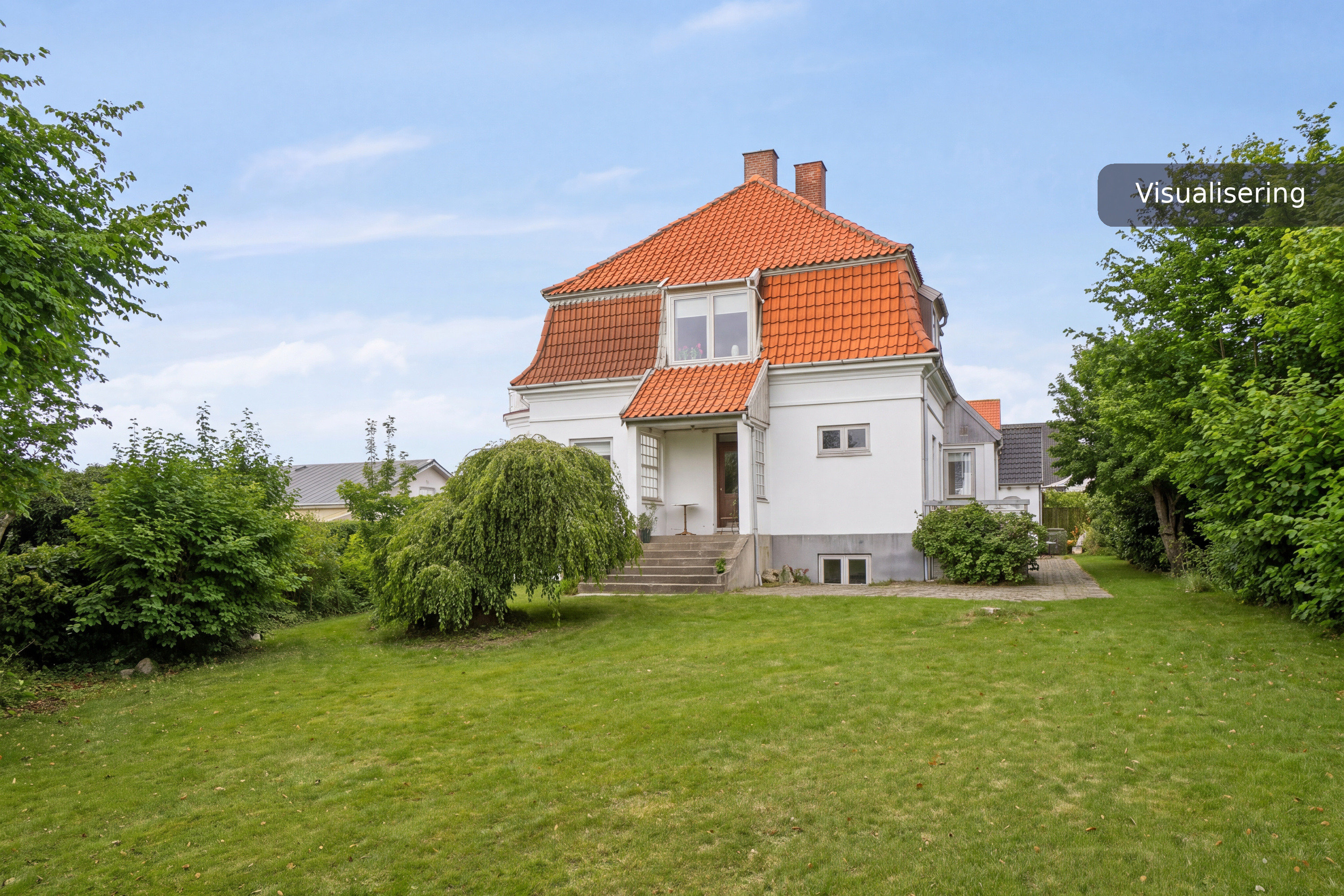 Fremhævet set fra haven billede i fuldskærmstilstand. Billede af Ll Karlsmindevej 11, 3390 Hundested