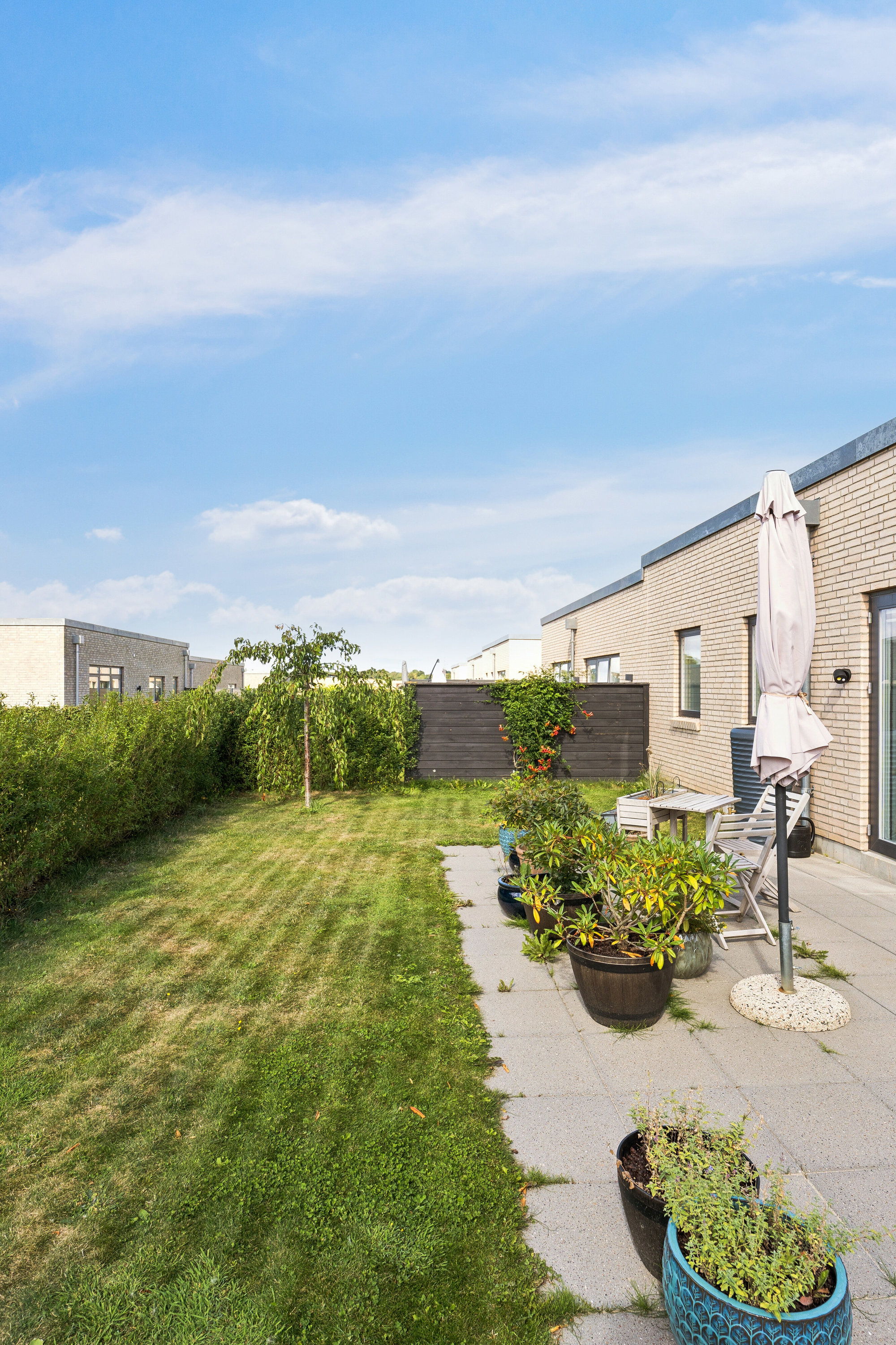 Fremhævet set fra haven billede i fuldskærmstilstand. Billede af Safranvej 35, 8600 Silkeborg
